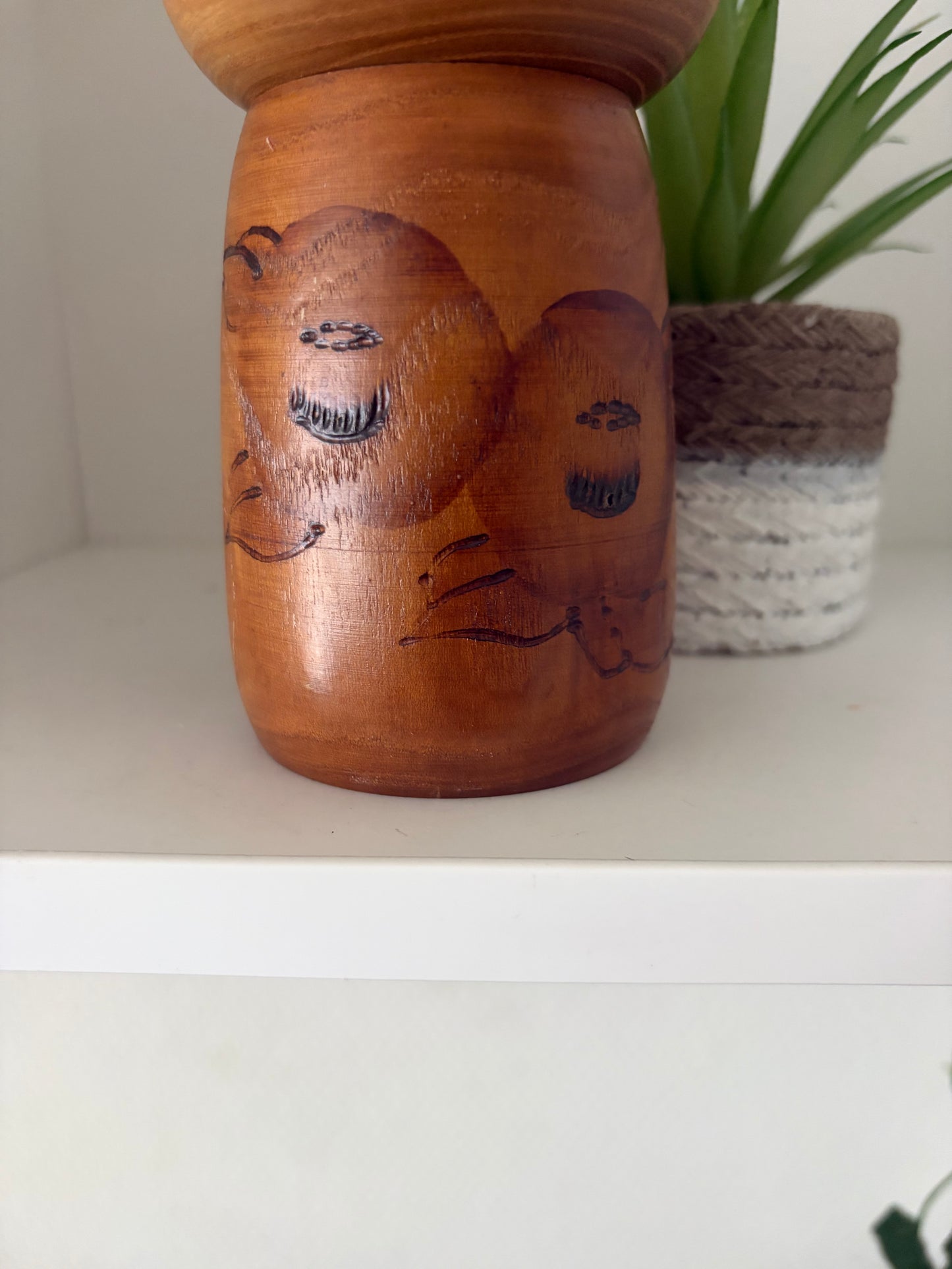 Vintage Sosaku kokeshi made by Kazuo Takamizawa (1927-)