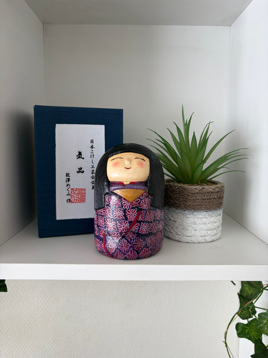 One of a kind Sosaku kokeshi by Megumi Nozawa