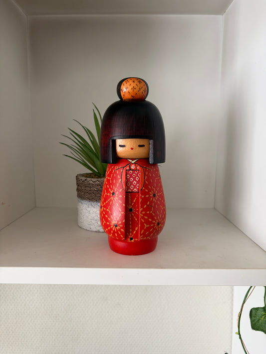 Vintage Gumma kokeshi made by Kazuo Takamizawa (1927-)