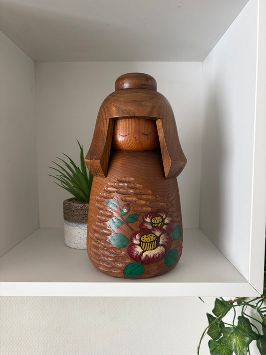 Rare vintage Sosaku kokeshi by Aida Seiho (Harumine) (1926-1998)
