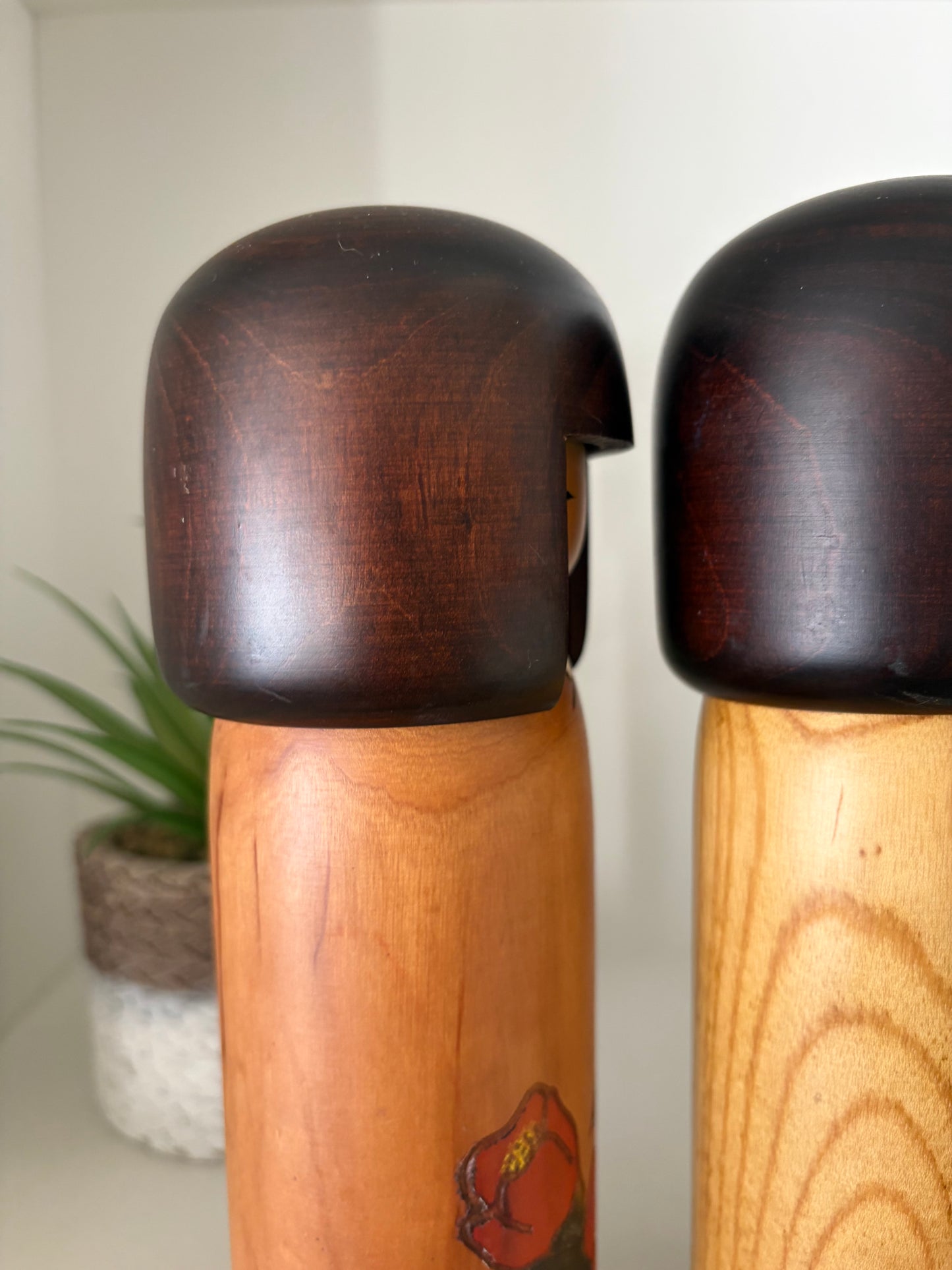 Set of two vintage Gumma kokeshi by Usaburo