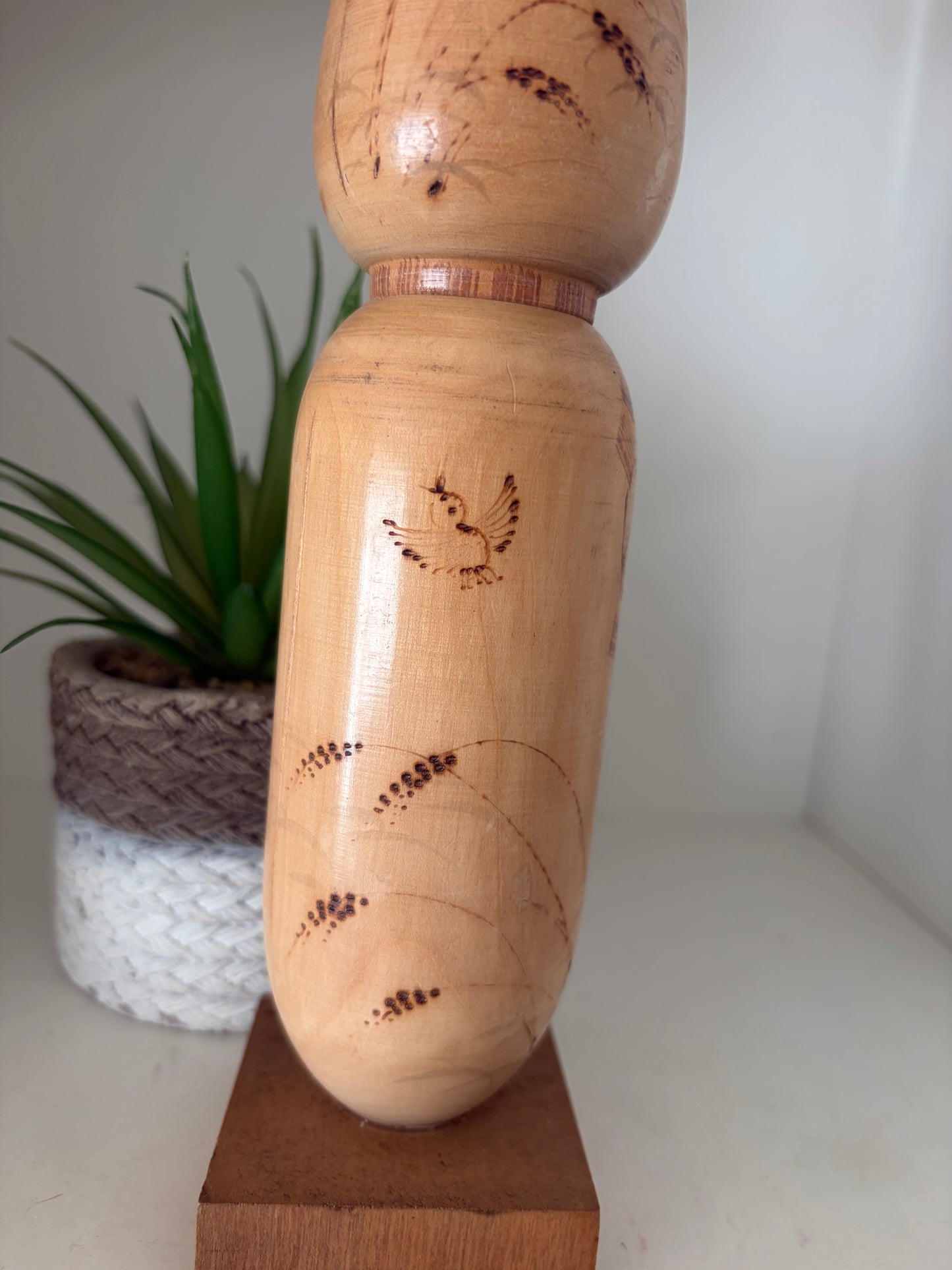 Vintage Sosaku kokeshi by Kishi Sadao