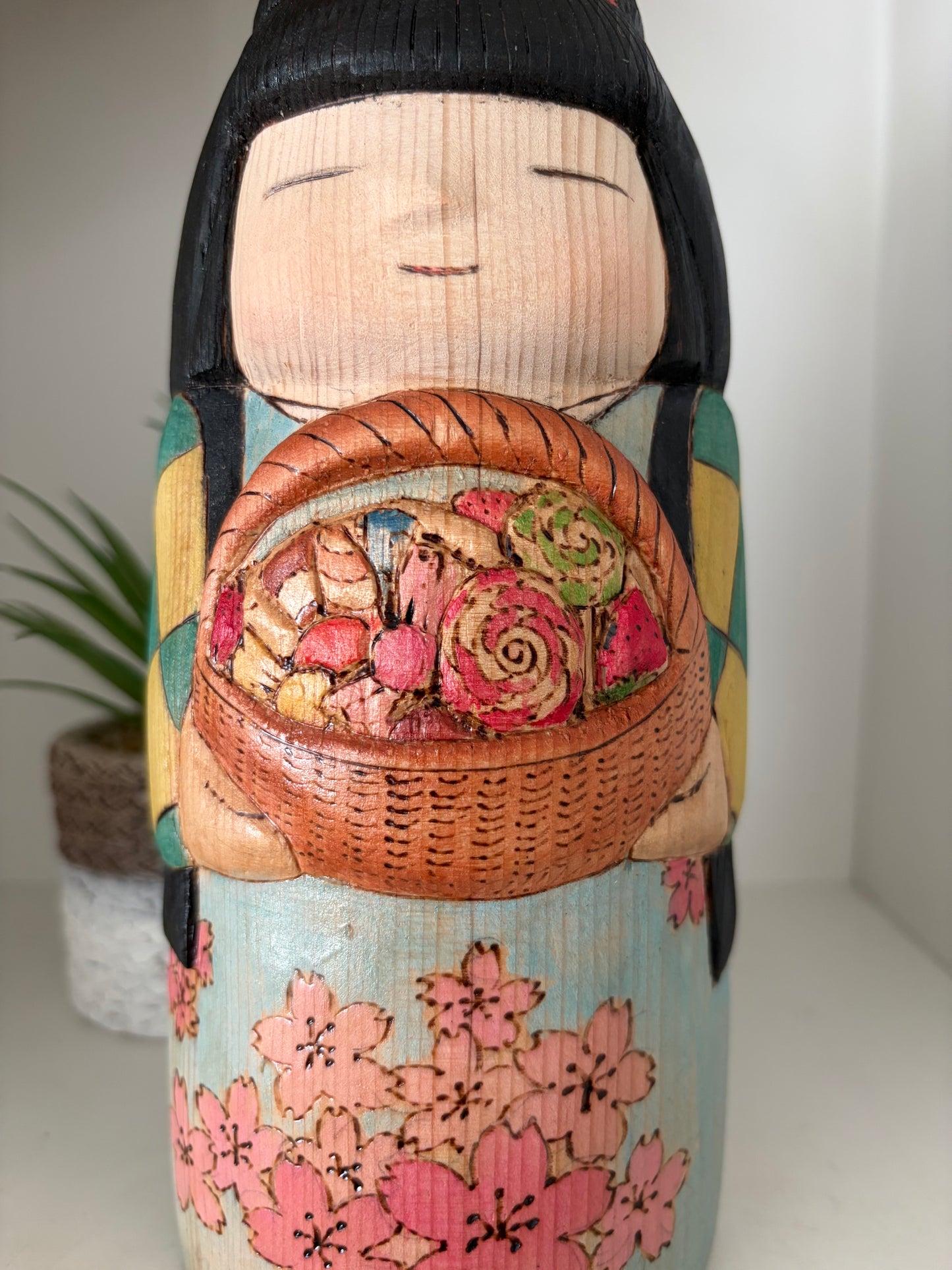 Modern Sosaku kokeshi by Yuko Yamazaki is part of her Halloween Series - With box