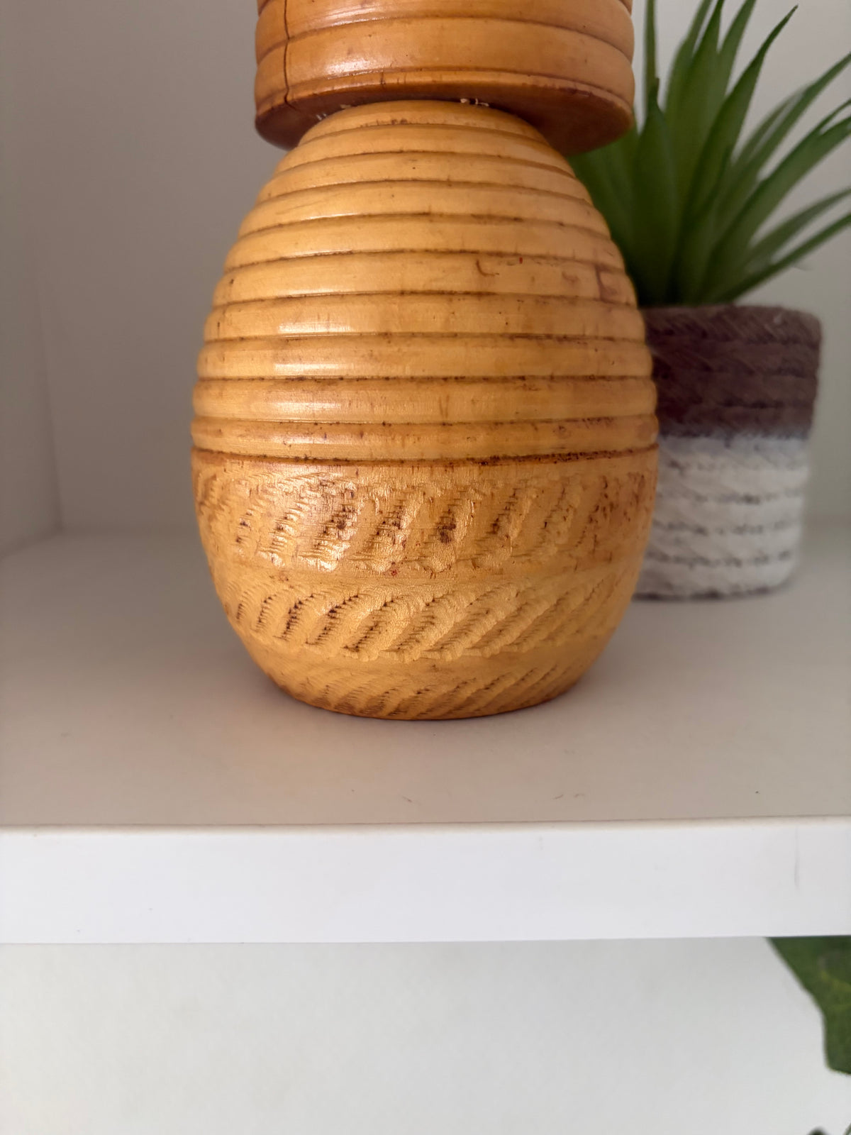 Rare vintage Sosaku kokeshi by Takeda Masashi (1930-2015) - Mother and child