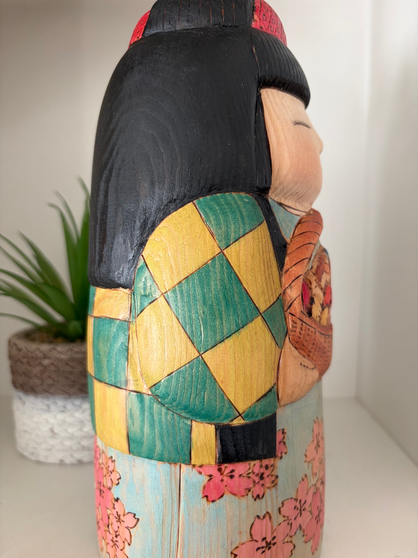 Modern Sosaku kokeshi by Yuko Yamazaki is part of her Halloween Series - With box