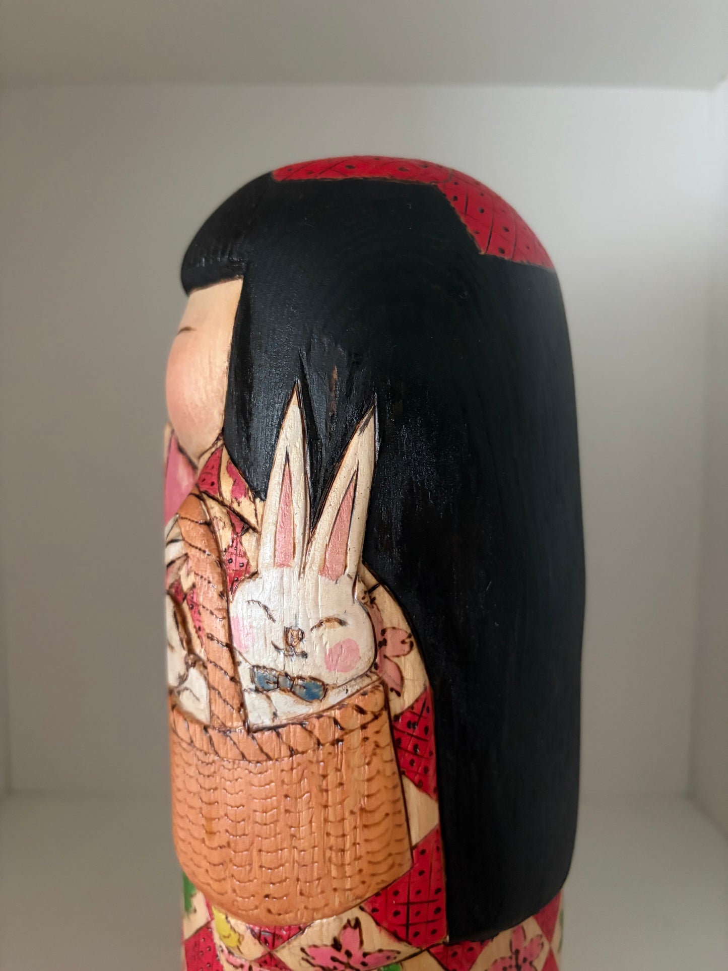 Modern Sosaku kokeshi by Yuko Yamazaki is part of her Easter Series - With box