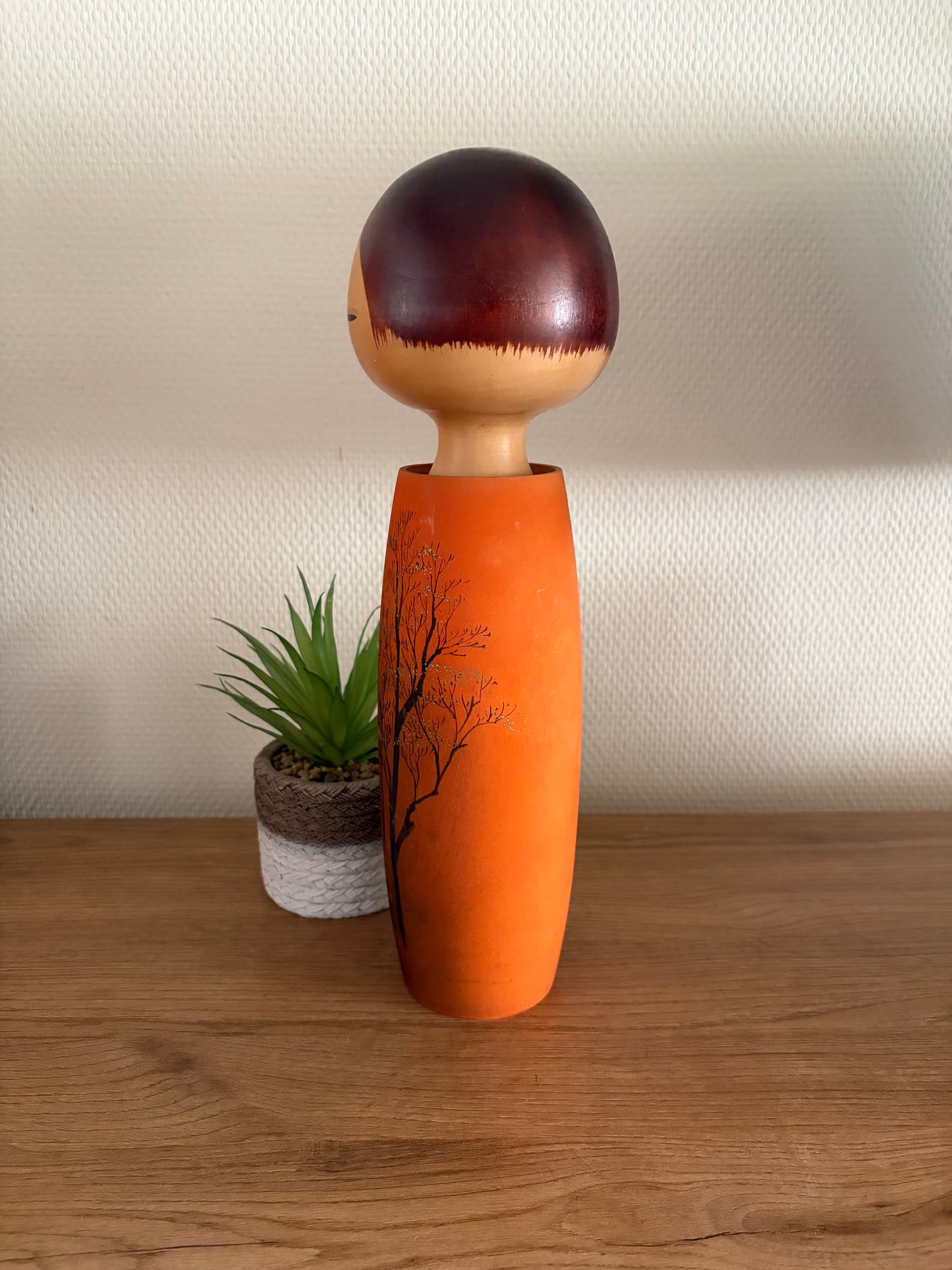 Exclusive vintage Sosaku kokeshi by Aoki Ryoka (1931-)
