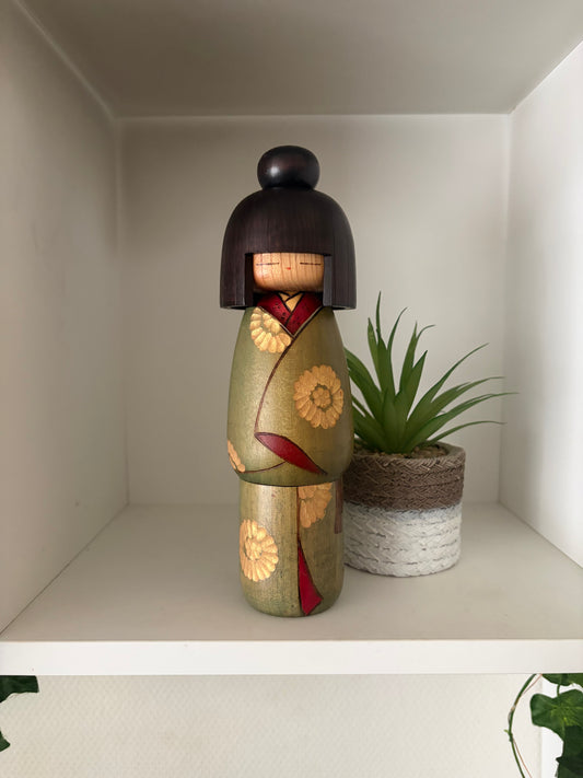 Vintage Gumma Kokeshi By Kazuo Takamizawa (1927-)