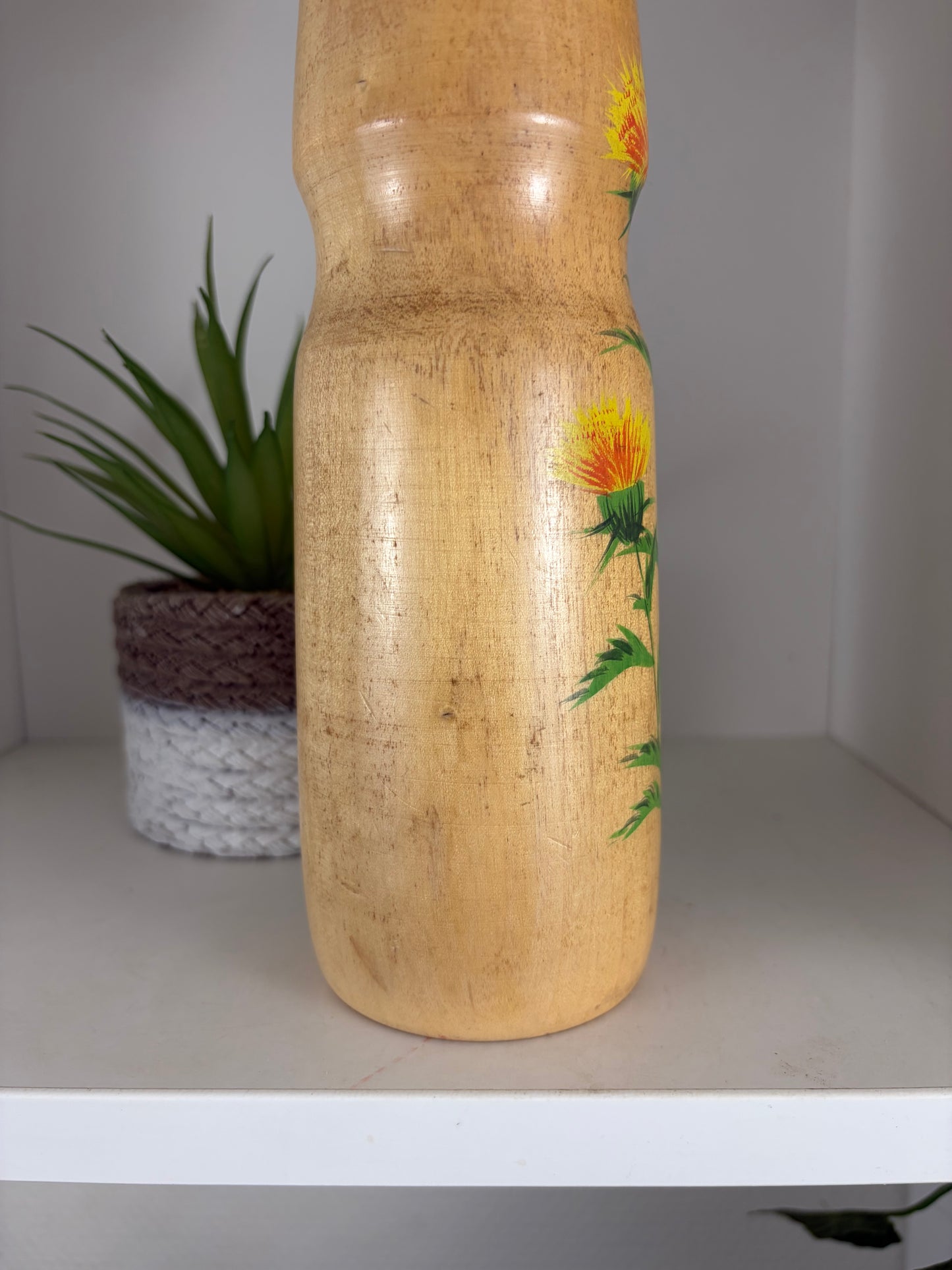 Rare vintage Sosaku kokeshi by Aida Seiho (Harumine) (1926-1998)