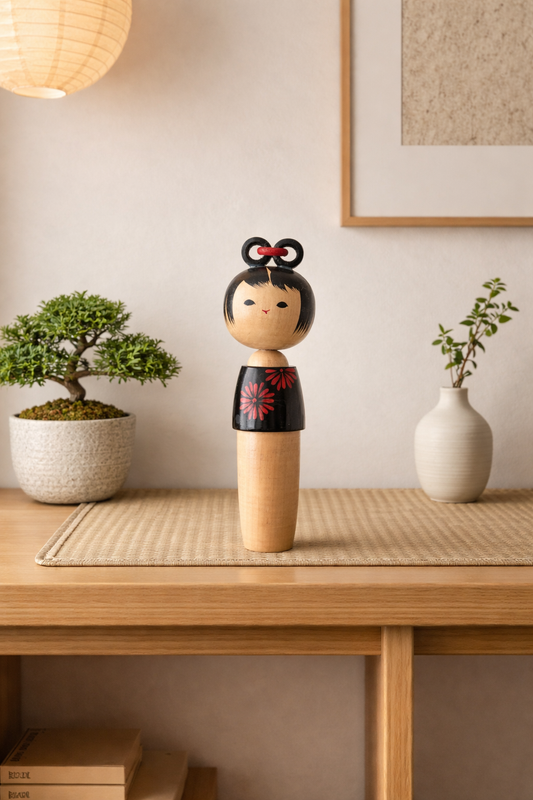 Lovely vintage Sosaku kokeshi by Fujiko