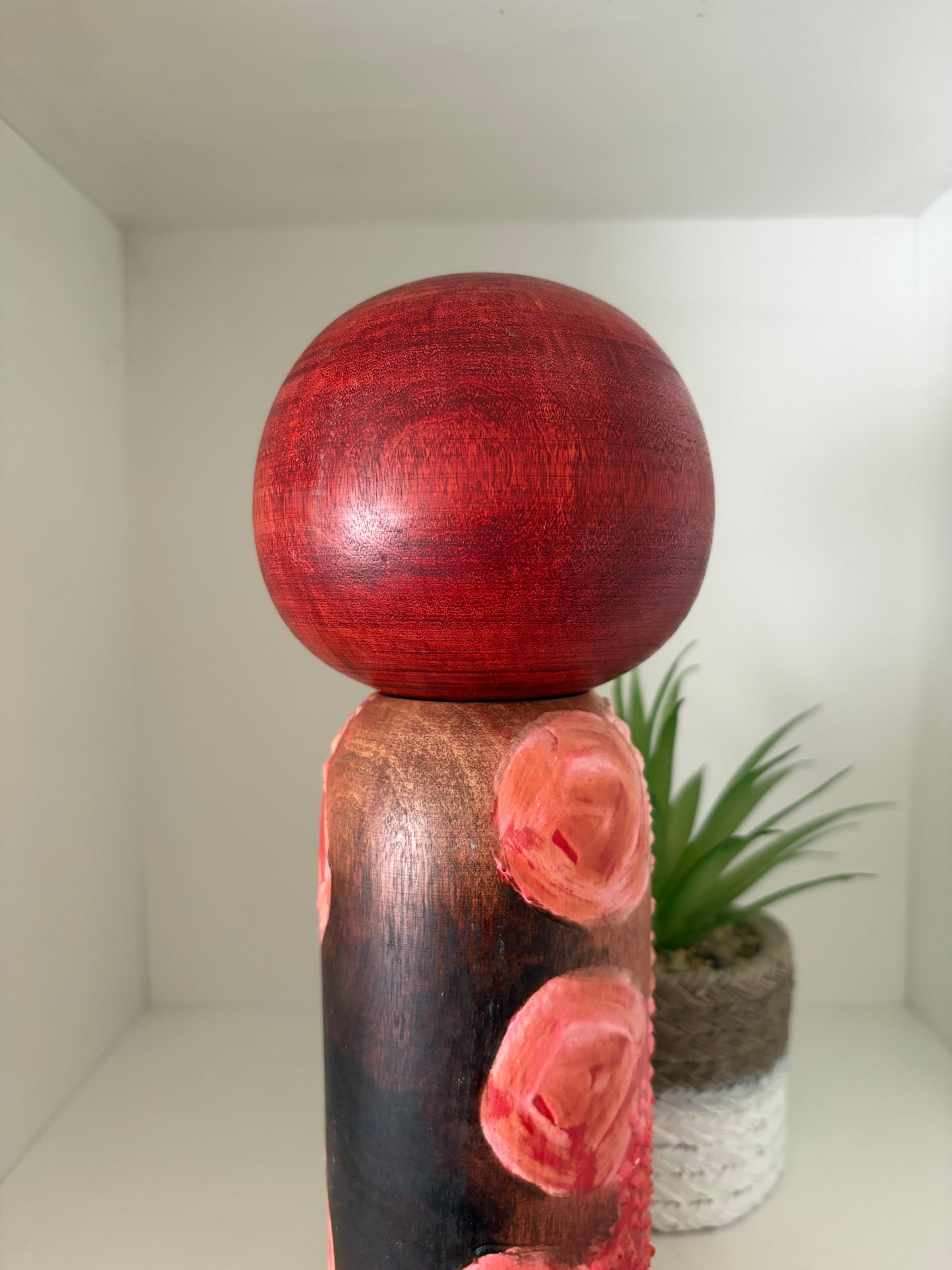 Vintage Sosaku Kokeshi entitled “Kanako - Flower Girl” by Watanabe Masao (1917-2007)