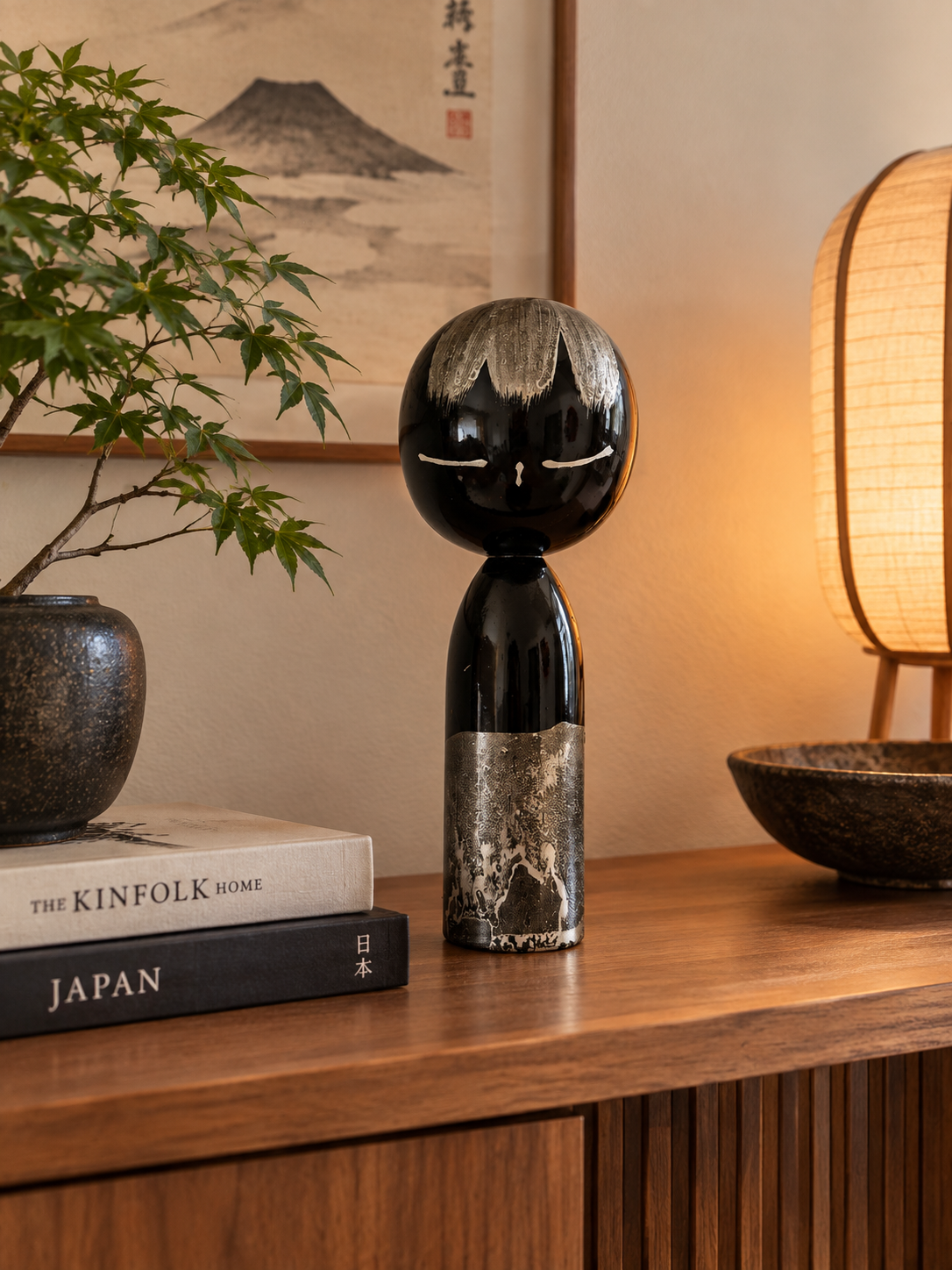 Exclusive Sosaku kokeshi by Hideo Ishihara (1925-1999)
