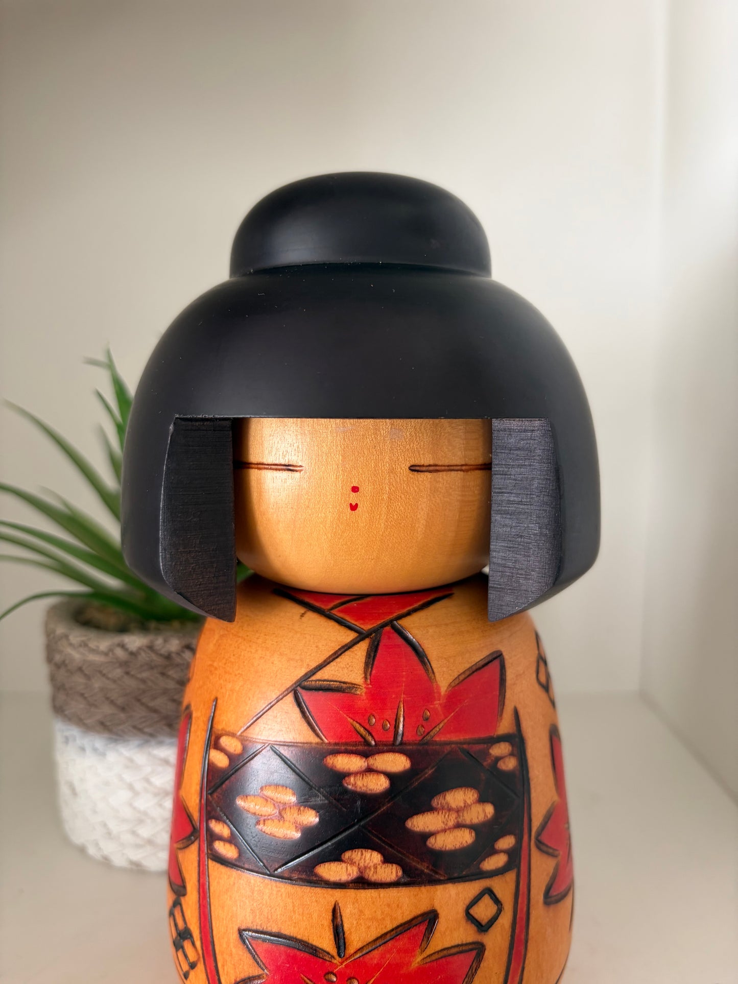 Vintage Gumma kokeshi by Masae Fujikawa (1942-2015)