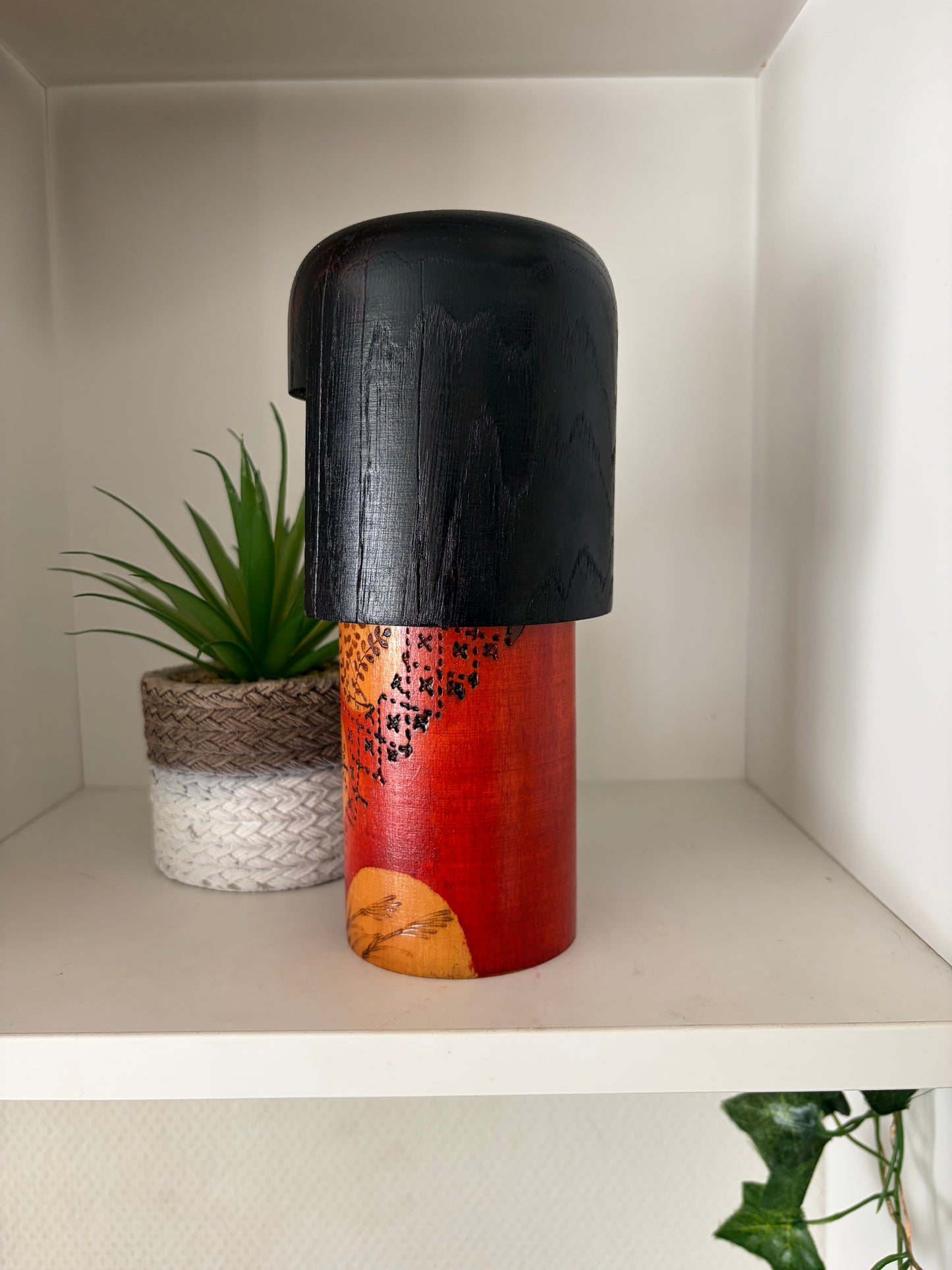 Vintage Gumma kokeshi by Kazuo Takamizawa (1927-)