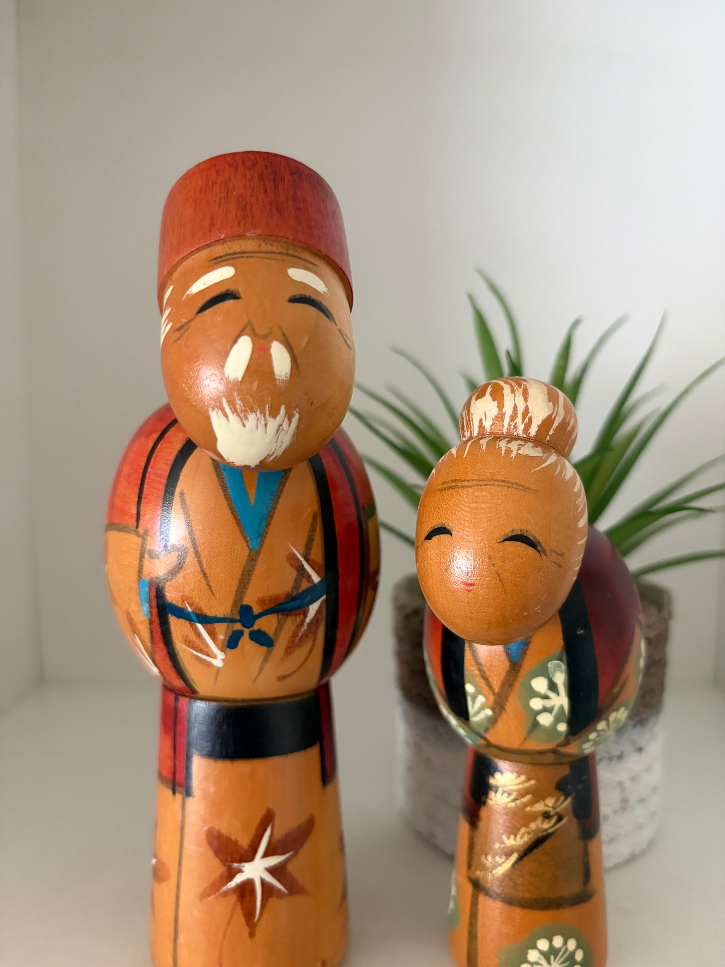 Vintage set creative kokeshi by Hajime Miyashita (1940-)