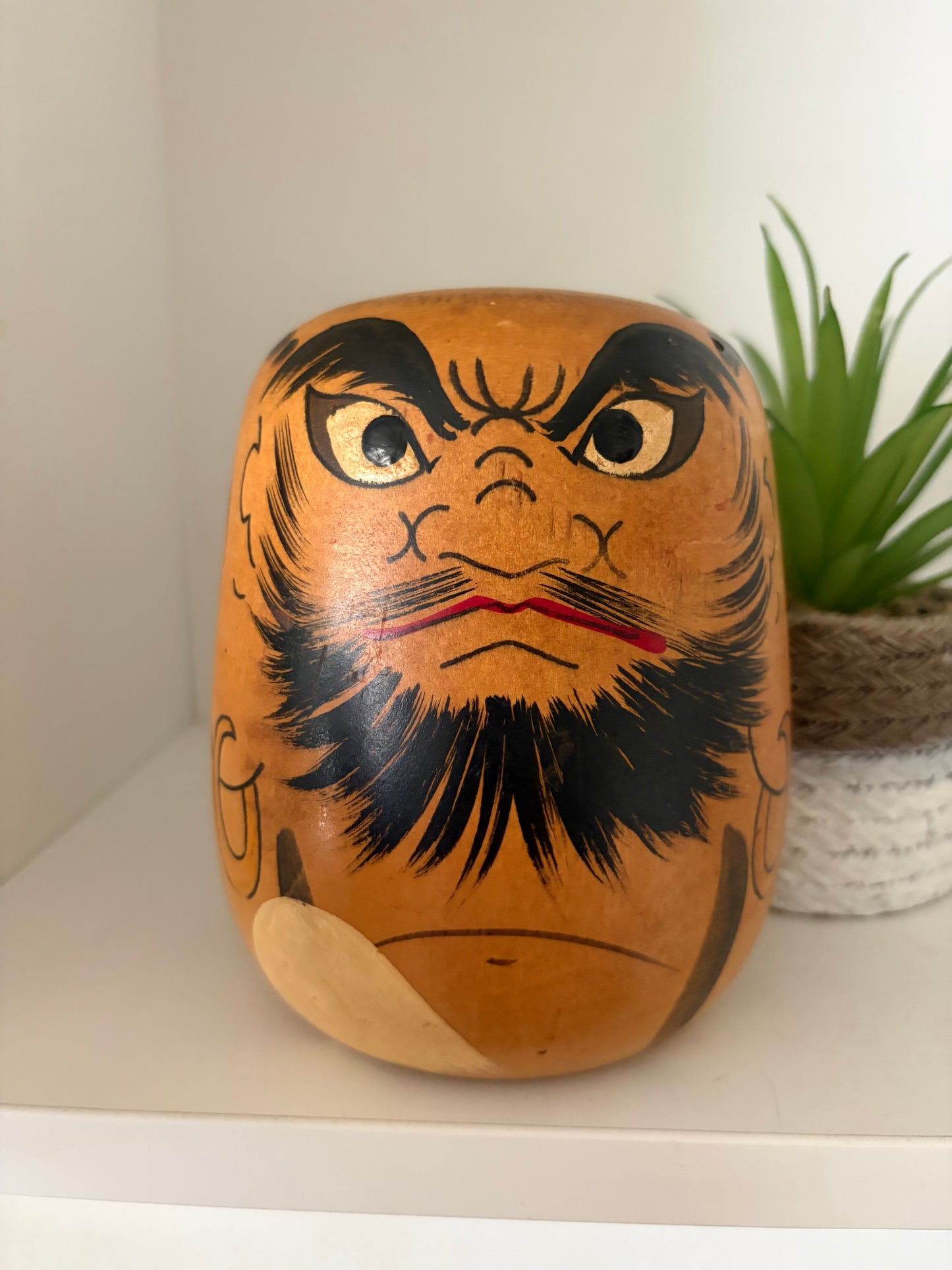 Rare vintage Daruma kokeshi by Kazuo Takamizawa (1927-)