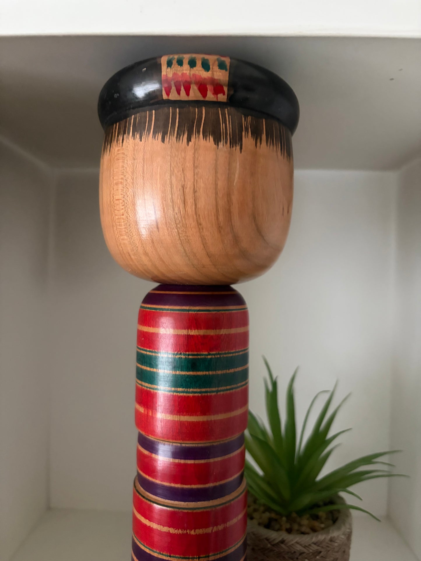 Vintage Yajiro kokeshi by Niiyama Hisashi with hat