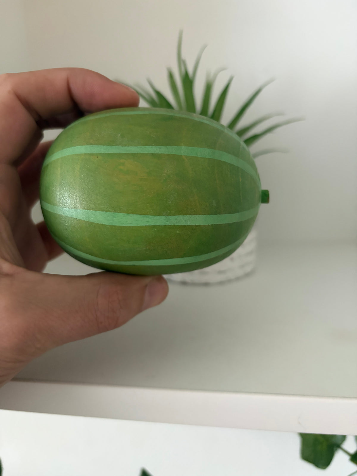 Rare vintage watermelon kokeshi by Hiroe Fukushima