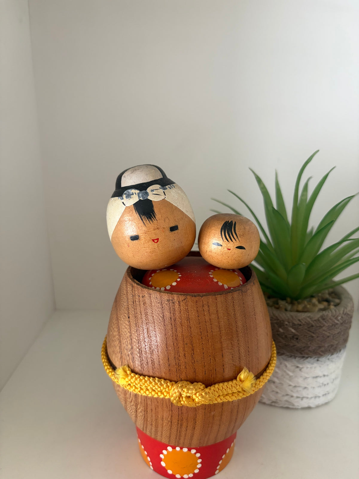 Vintage Sosaku kokeshi Mother and child