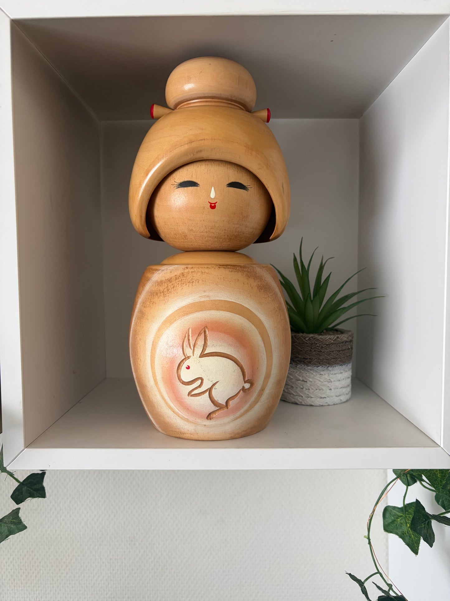 Big chunky vintage Sosaku kokeshi by Sato Kouson