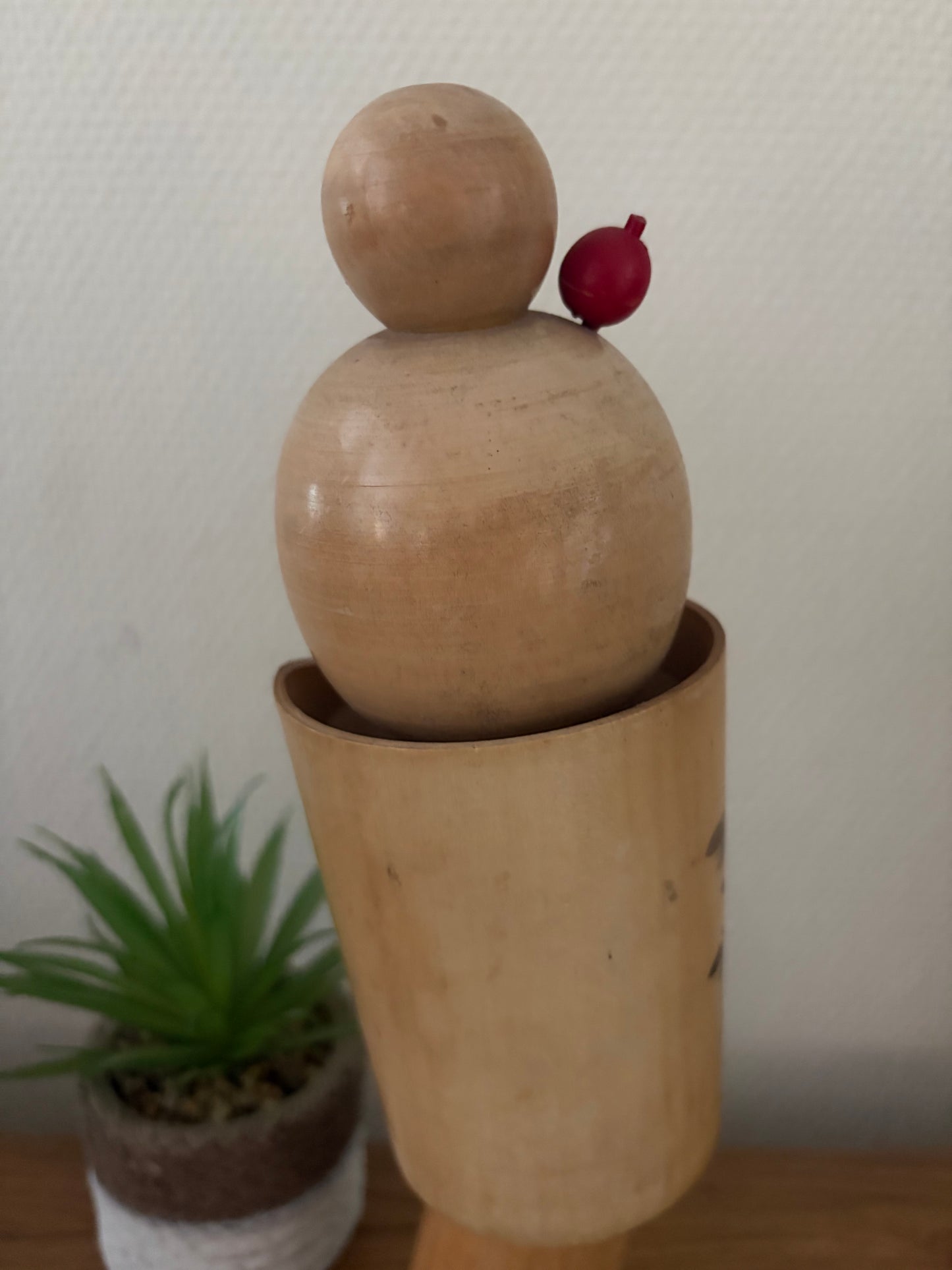 Vintage Sosaku kokeshi by Kazuo Takamizawa (1927-)