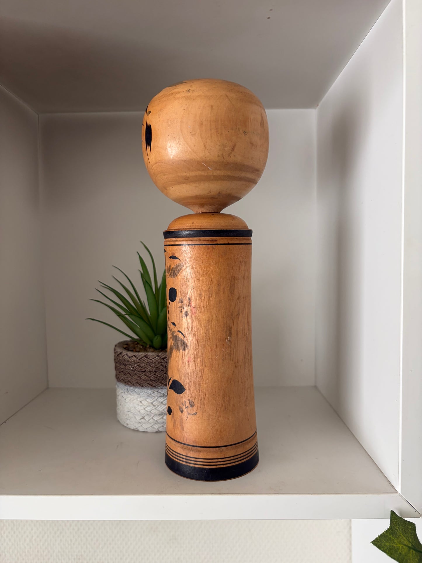 Vintage traditional Monochrome Naruko kokeshi