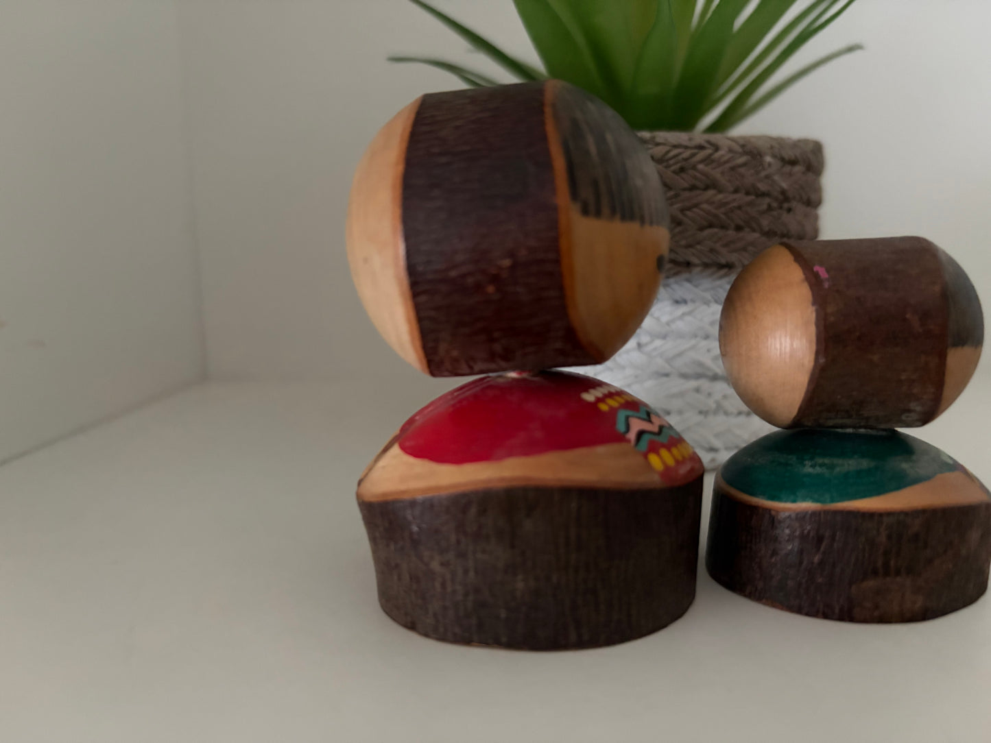 Rare Vintage Sosaku kokeshi set by Hideo Ishihara (1925-1999)