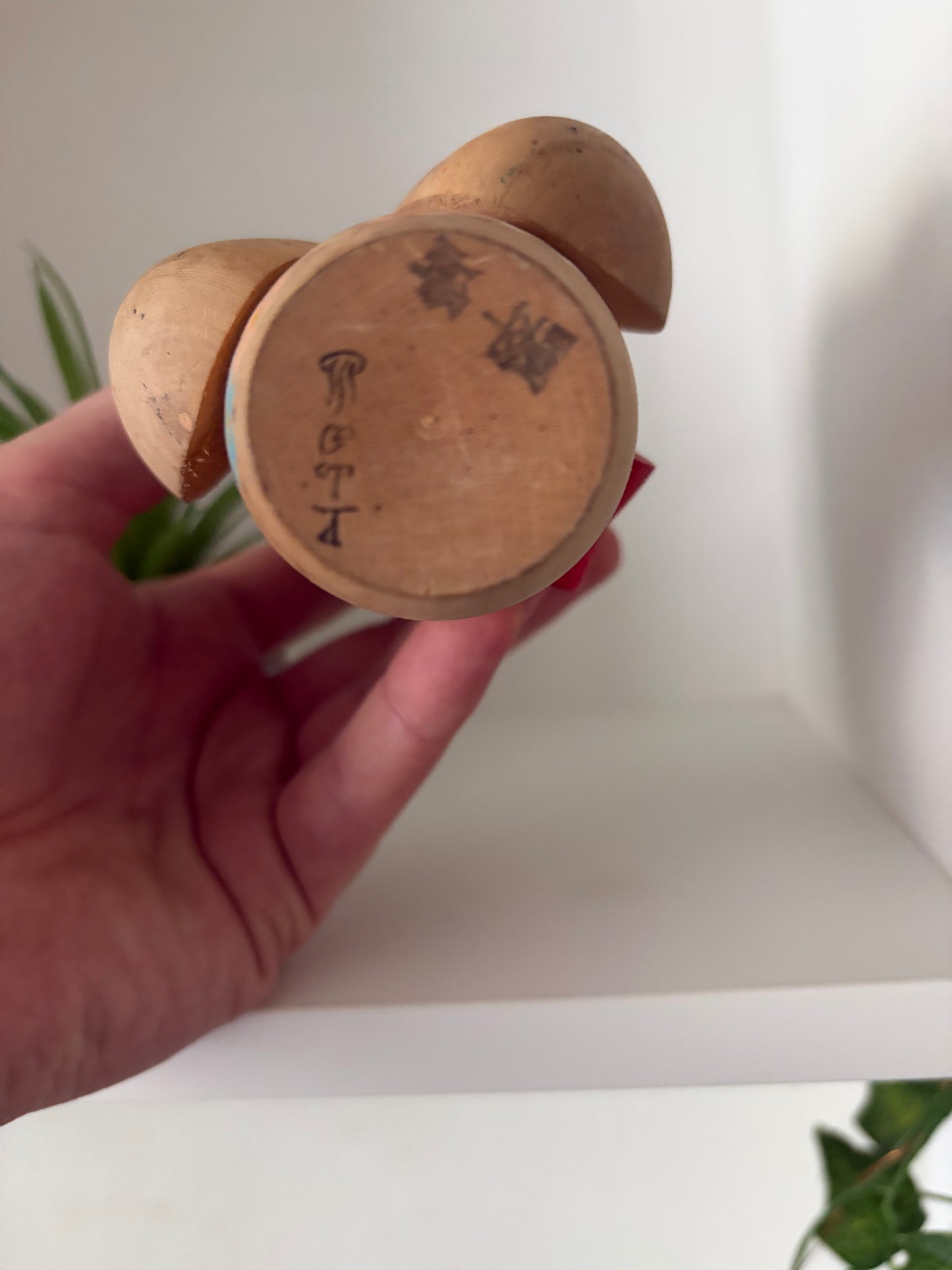 Lovely rare vintage Sosaku kokeshi by Aoki Ryoka (1931-)
