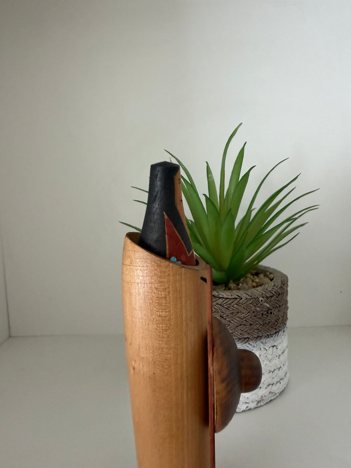 Vintage Sosaku kokeshi by Seiju Kon (1931-)