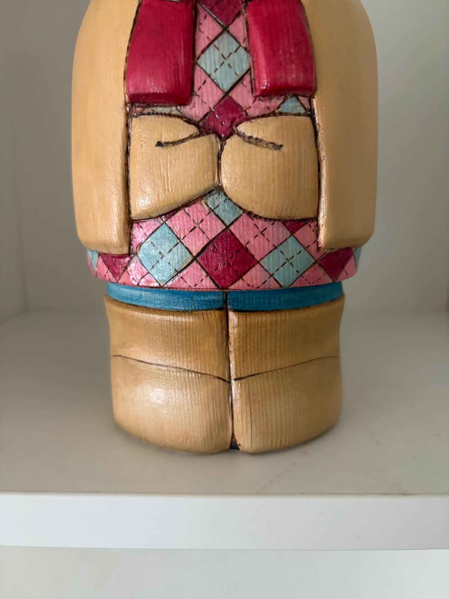 Modern Sosaku kokeshi by Yuko Yamazaki is part of her Easter Series - With box