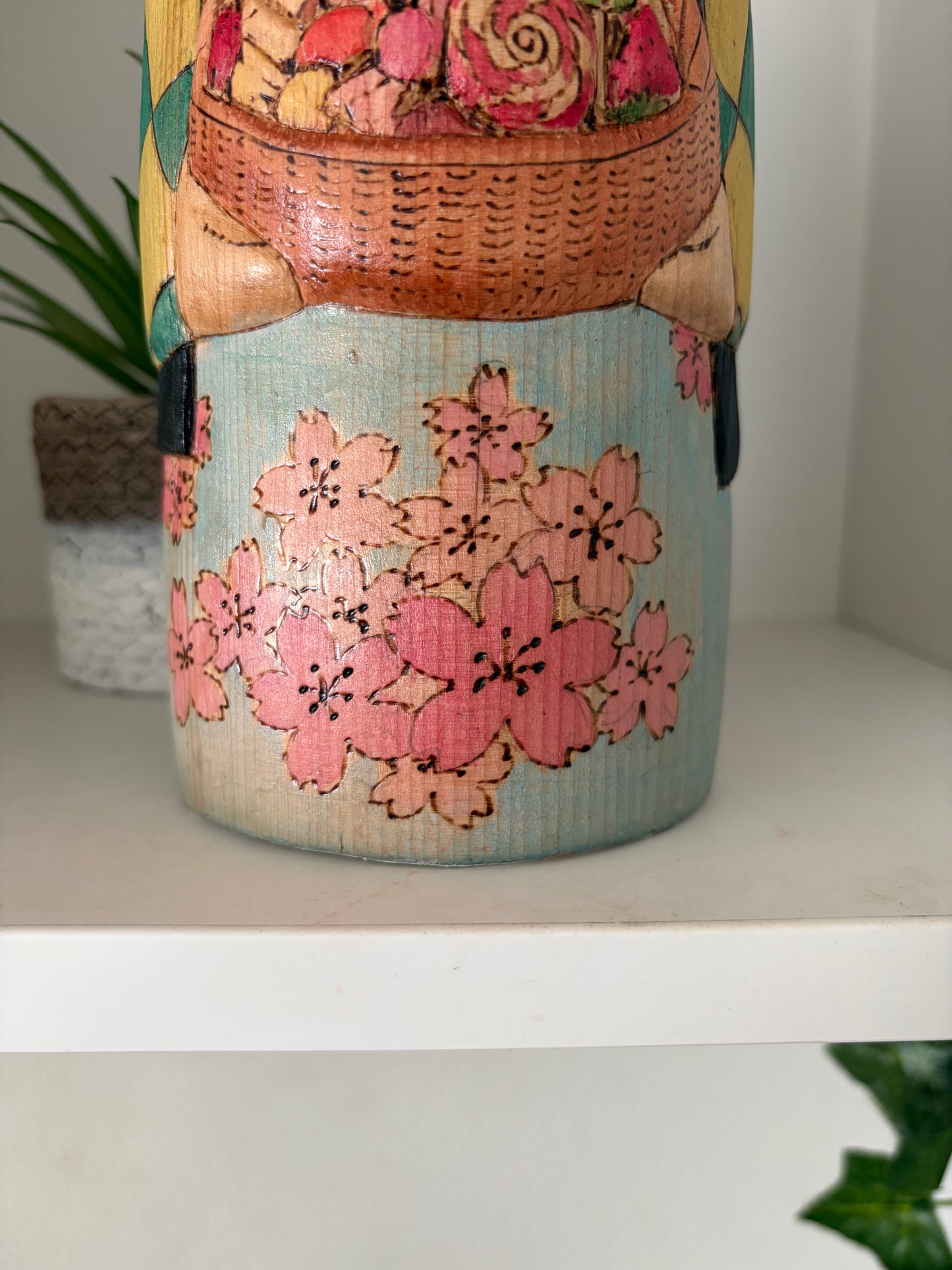 Modern Sosaku kokeshi by Yuko Yamazaki is part of her Halloween Series - With box