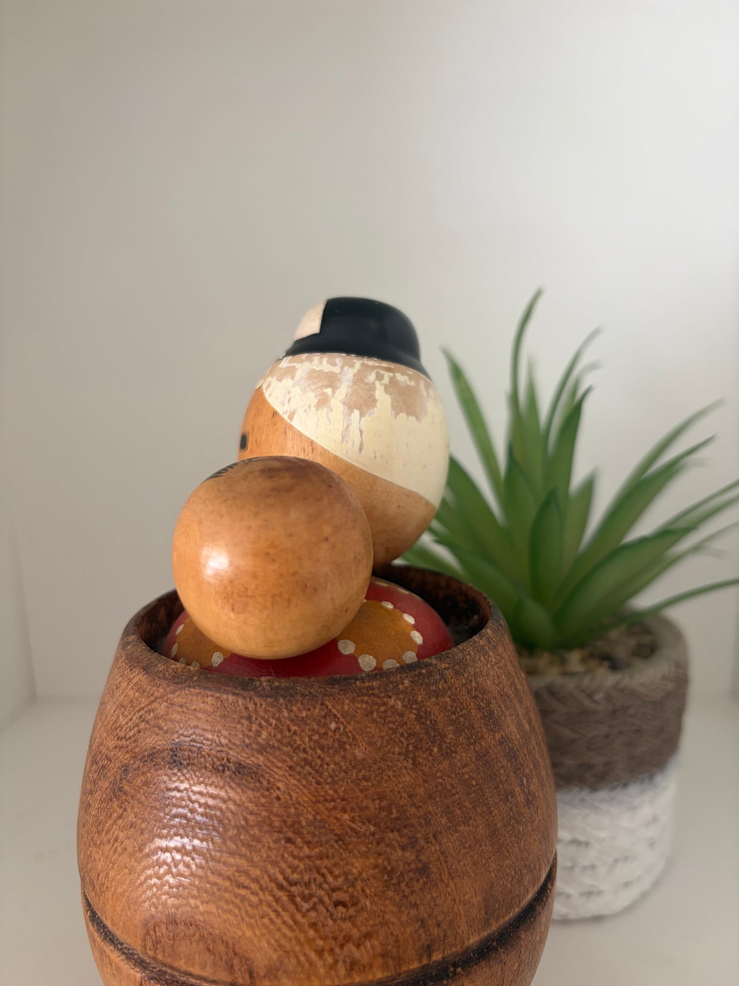 Vintage Sosaku kokeshi Mother and child