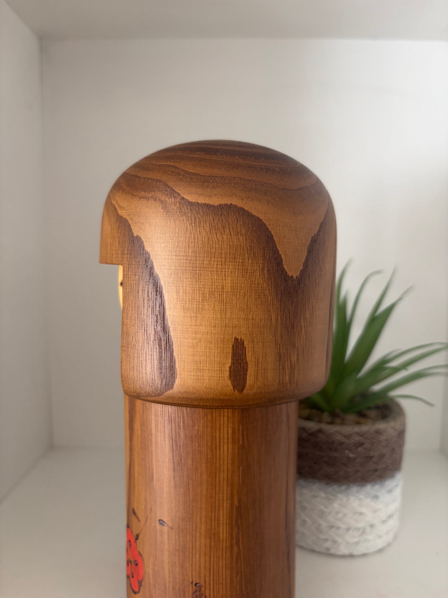 vintage Gumma kokeshi by Usaburo with hidden storage!