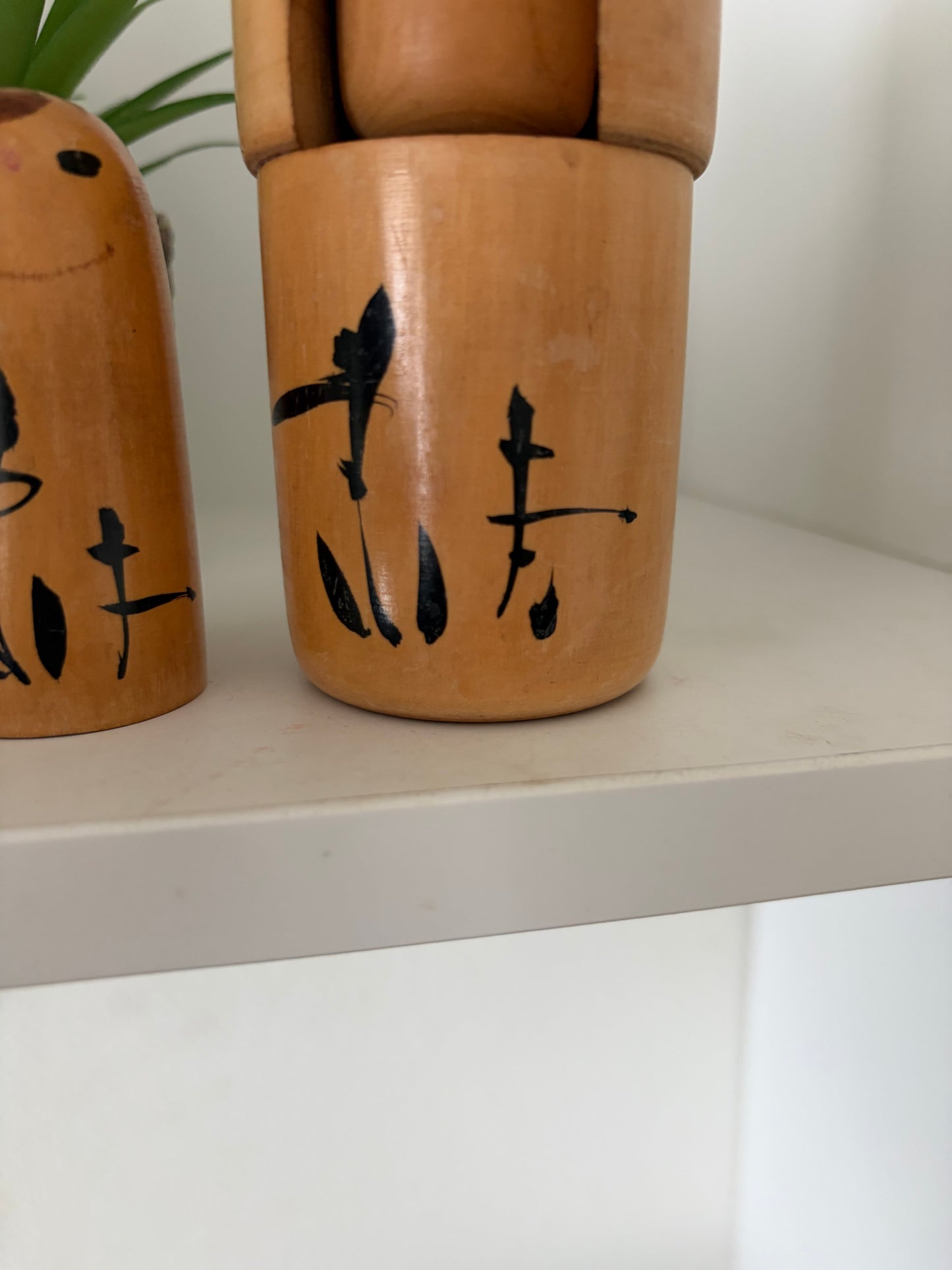 Rare Vintage set off two Creative Kokeshi by renowned artisan Ikuyoshi Yokozuka