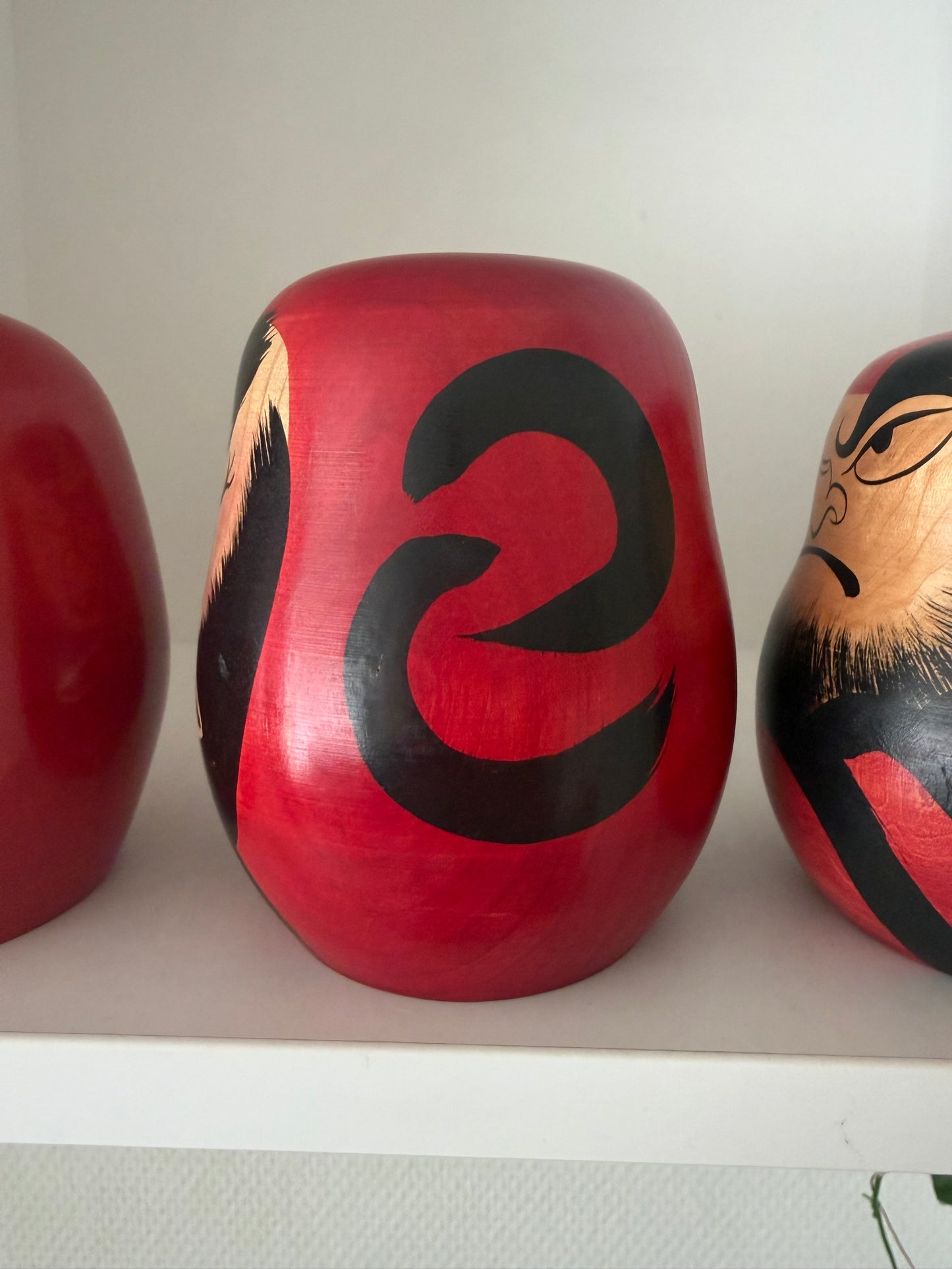 Complete first edition collection of 10 Daruma kokeshi by the Sony Family Club