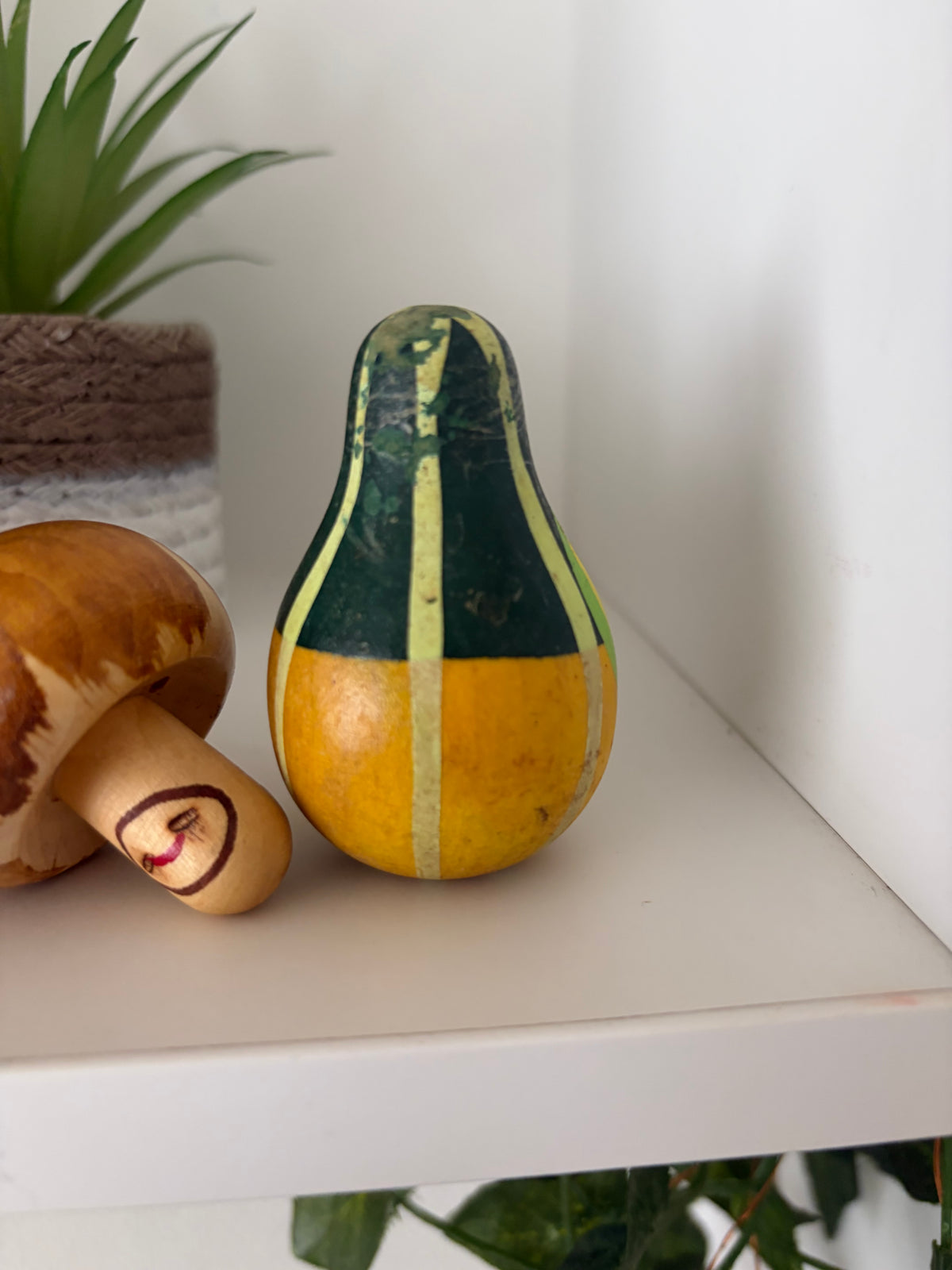 Rare vintage set of mixed vegetables kokeshi by Hiroe Fukushima
