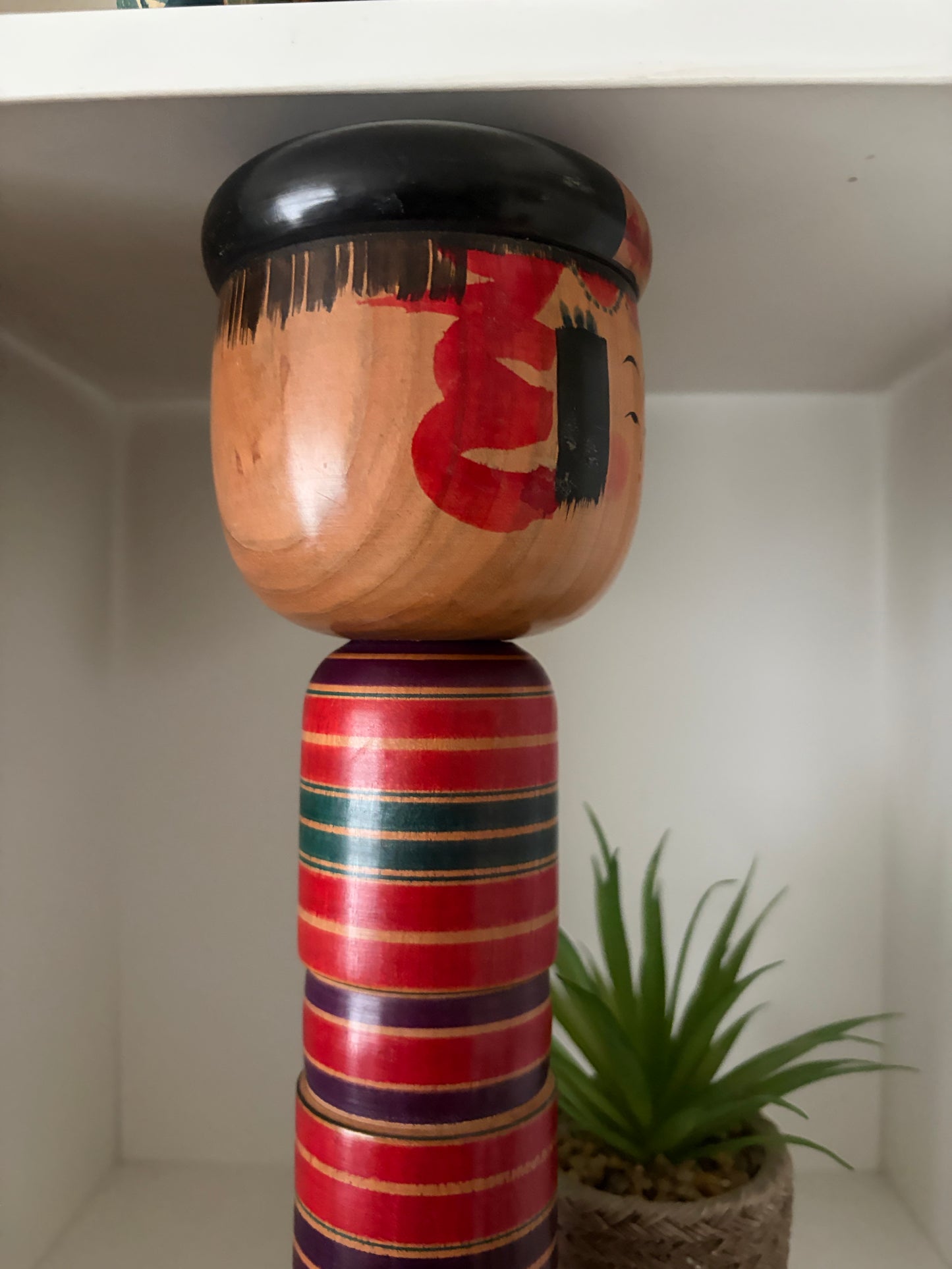 Vintage Yajiro kokeshi by Niiyama Hisashi with hat