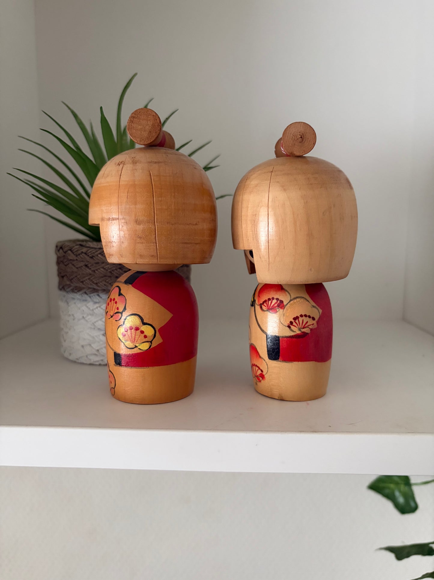 Lovely set of two vintage Sosaku kokeshi
