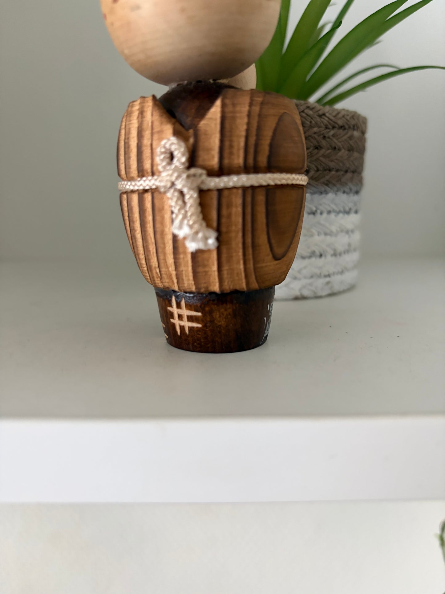Vintage sosaku kokeshi mother and child.