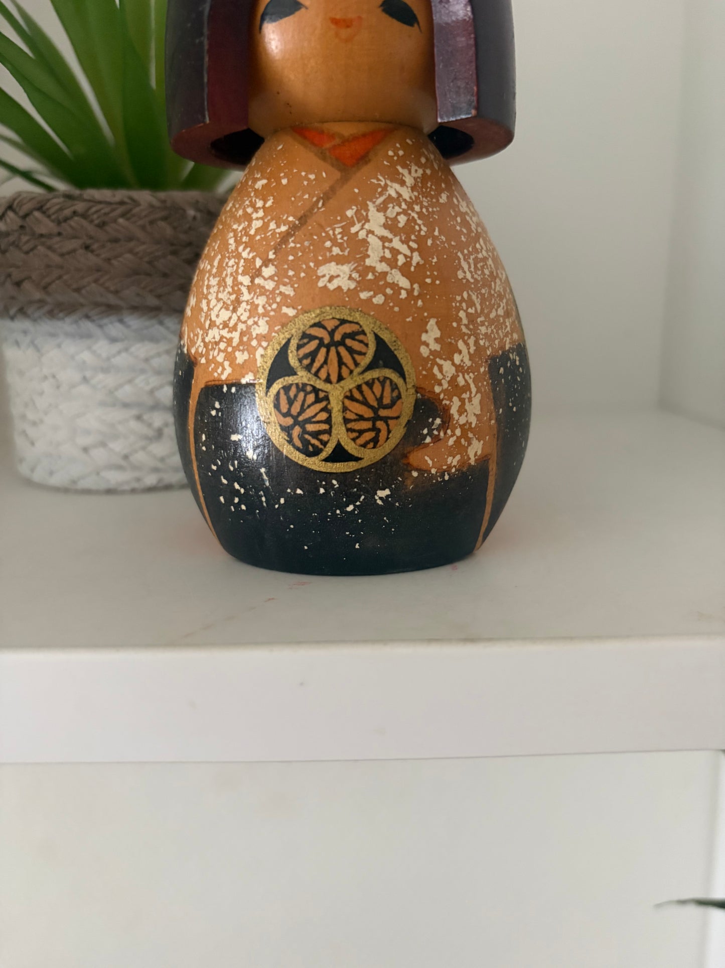 Rare Vintage Sosaku kokeshi by Aoki Ryoka (1931-)