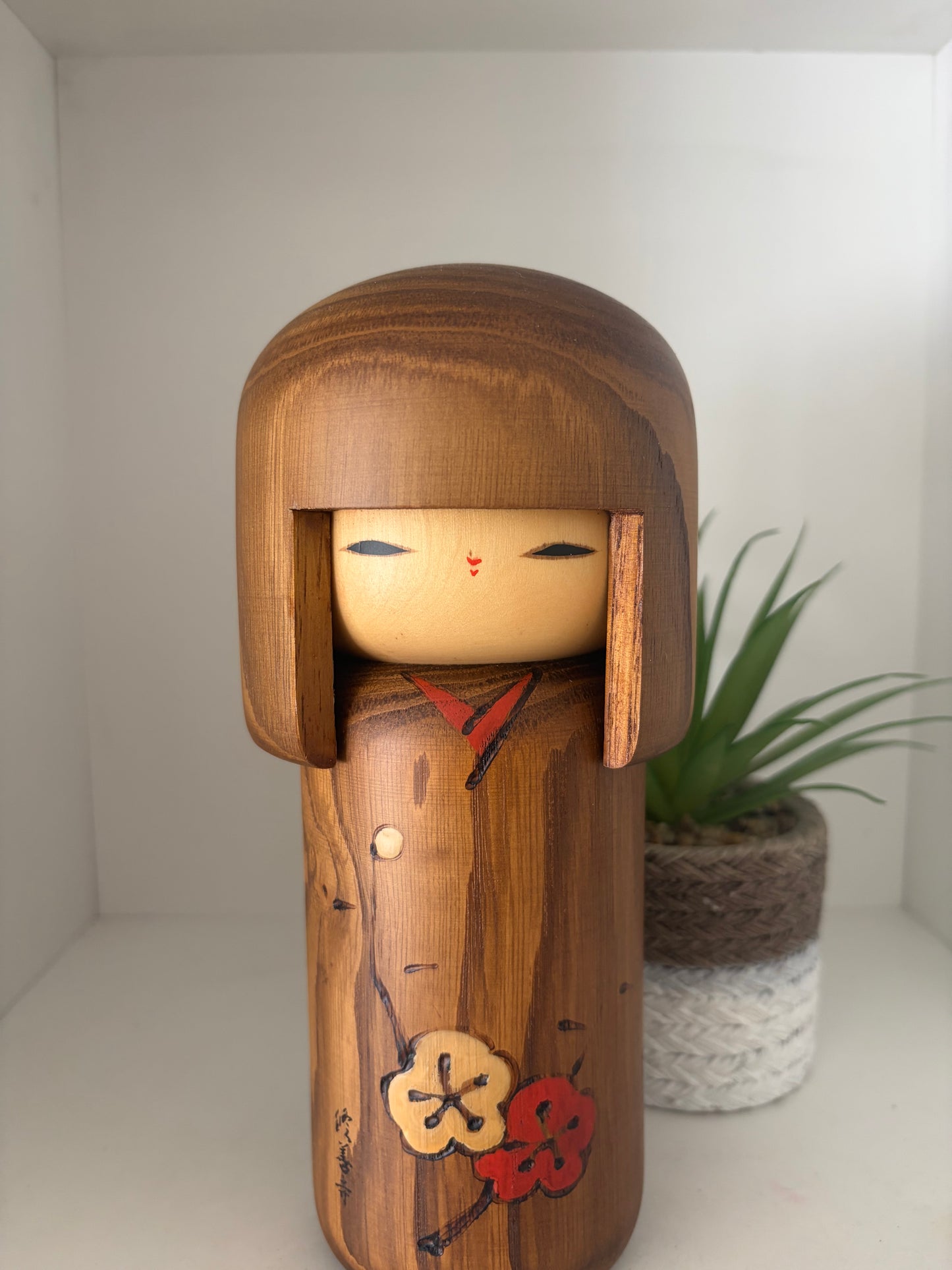 vintage Gumma kokeshi by Usaburo with hidden storage!