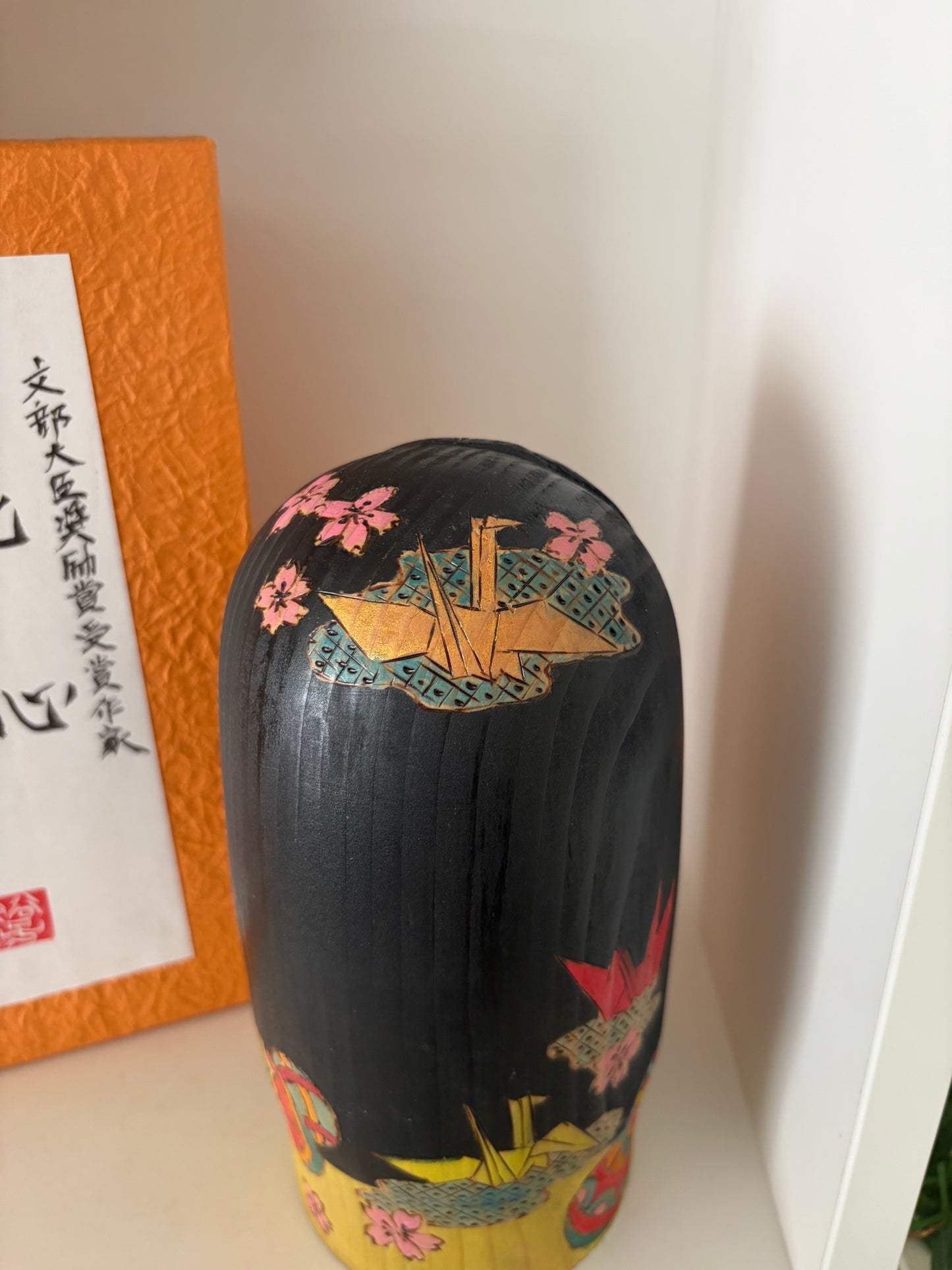 One of a kind kokeshi By Yuko Yamazaki- With box
