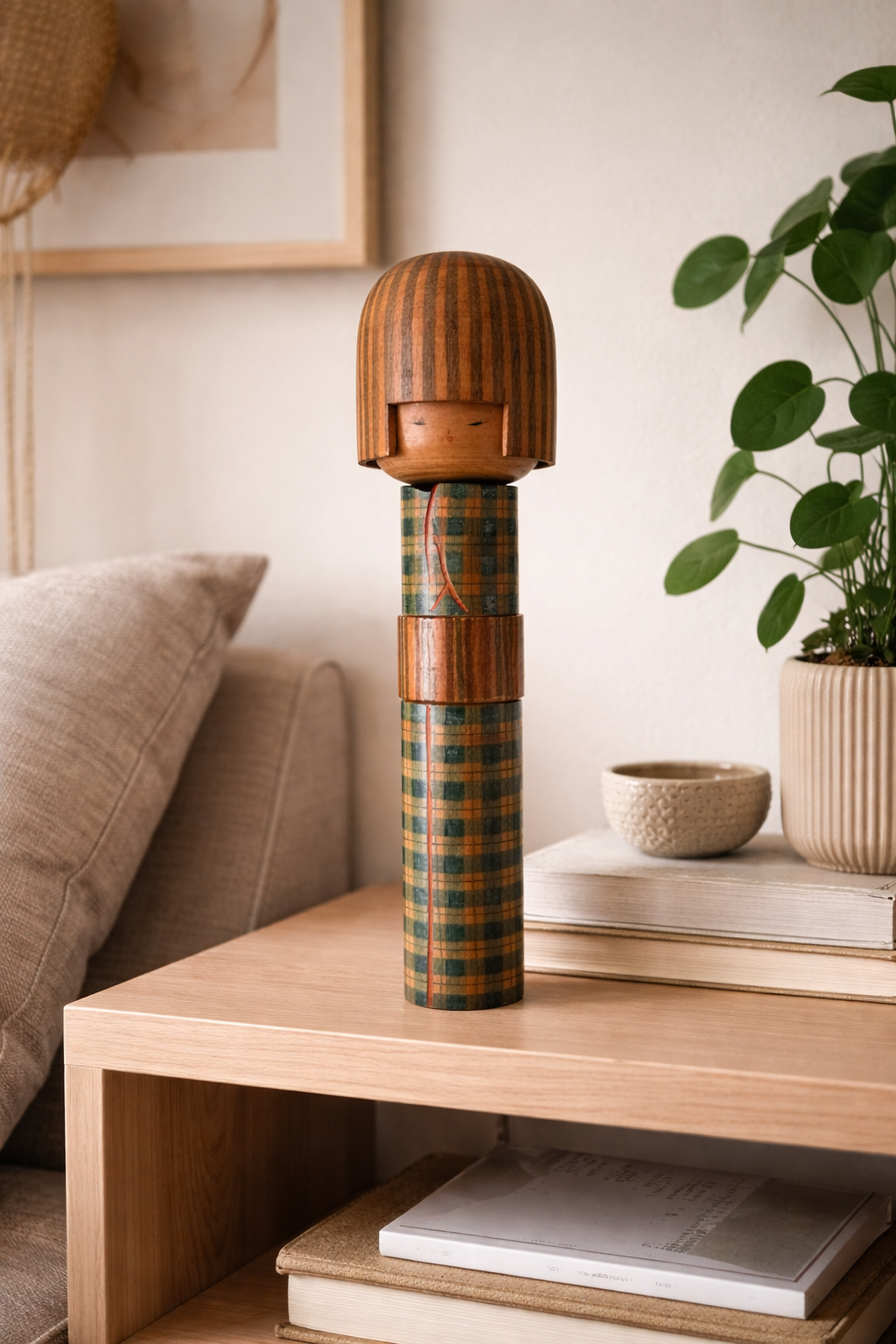 Rare vintage Sosaku kokeshi by Sansaku Sekiguchi (1925-2018)