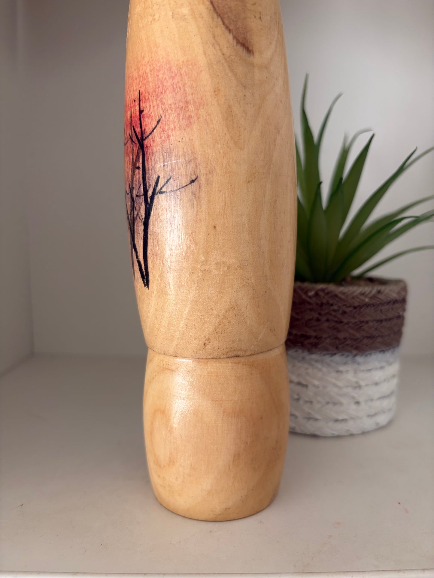 Vintage Sosaku kokeshi by Yajima Suiho (1915-)