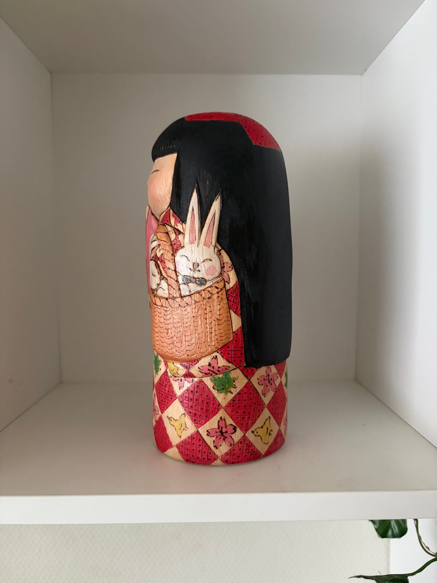 Modern Sosaku kokeshi by Yuko Yamazaki is part of her Easter Series - With box