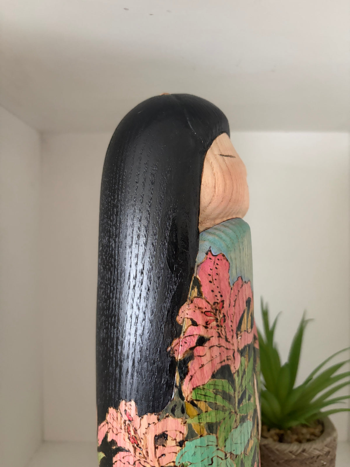 Exclusive one of a kind kokeshi by Yuko Yamazaki