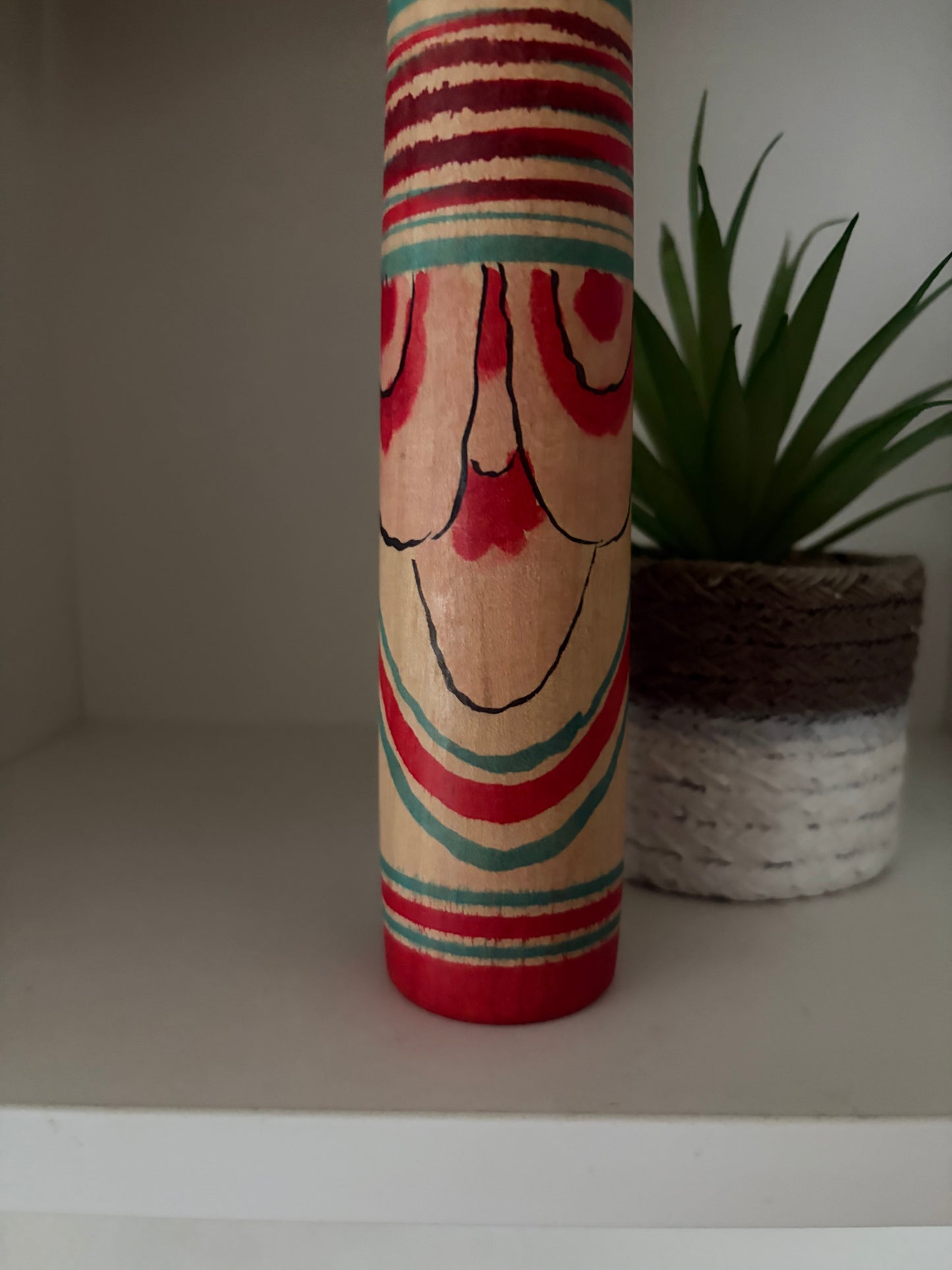 Vintage traditional Nakanosawa kokeshi by Seya Juji (1924–2004)