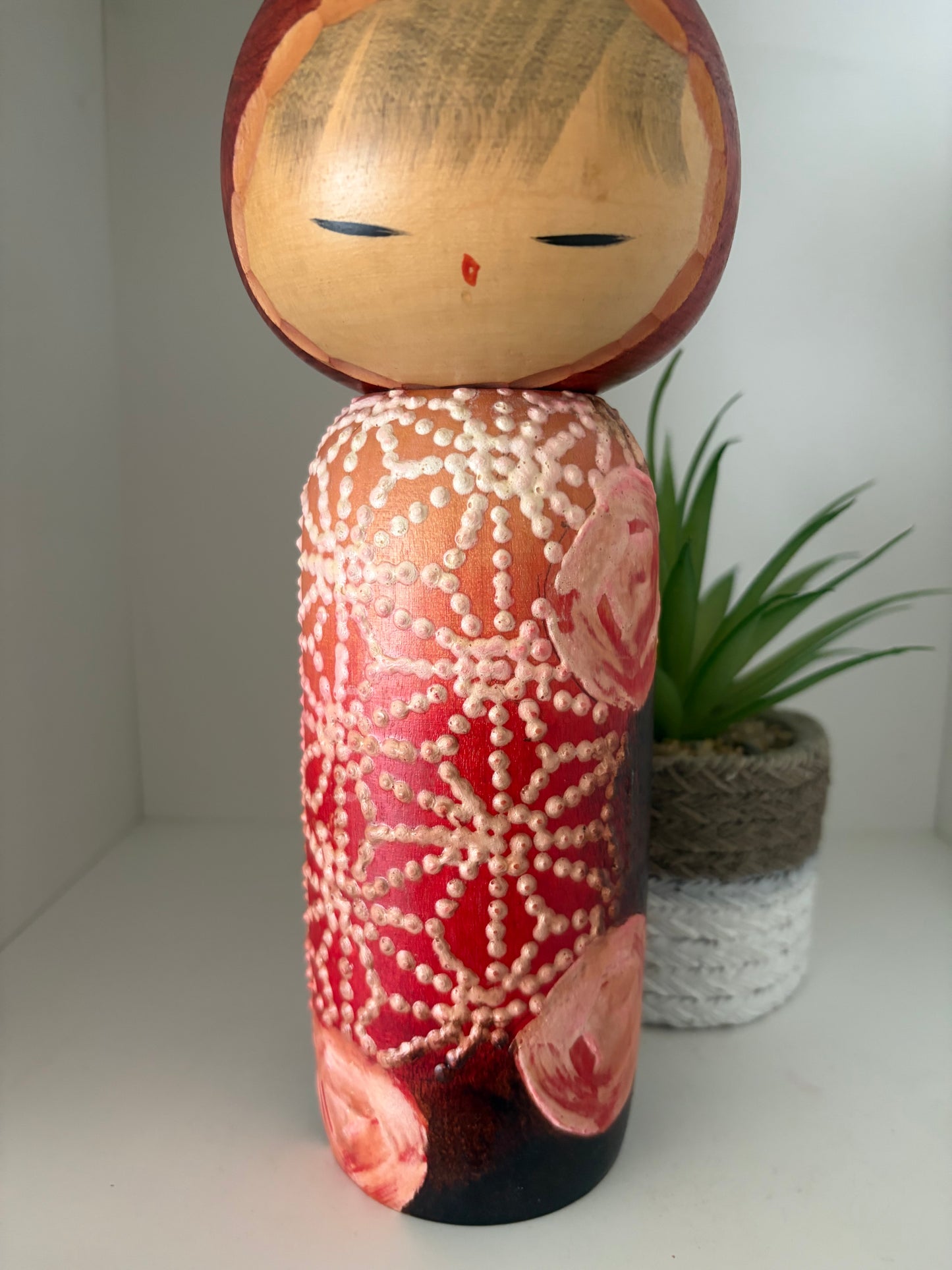 Vintage Sosaku Kokeshi entitled “Kanako - Flower Girl” by Watanabe Masao (1917-2007)