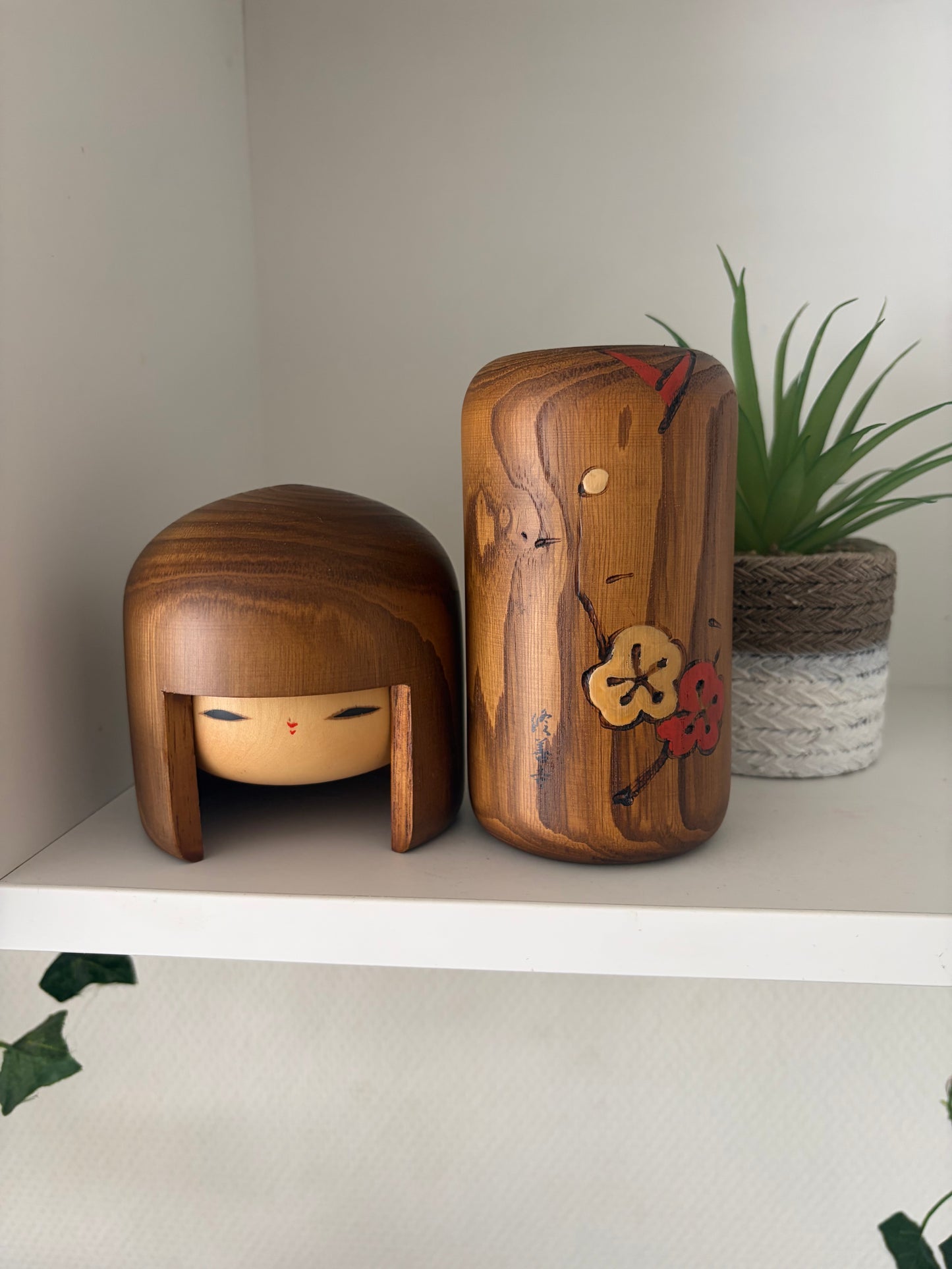 vintage Gumma kokeshi by Usaburo with hidden storage!