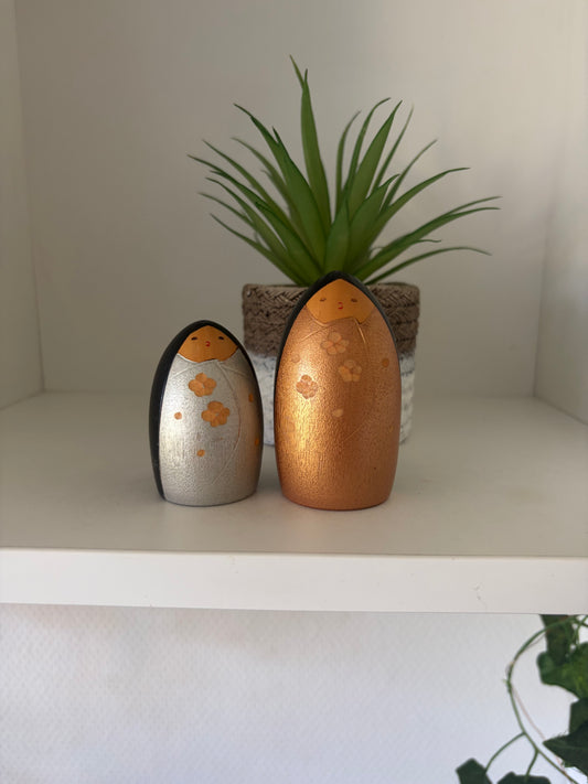 Vintage set Sosaku kokeshi Sekiguchi Toa - Mother and child